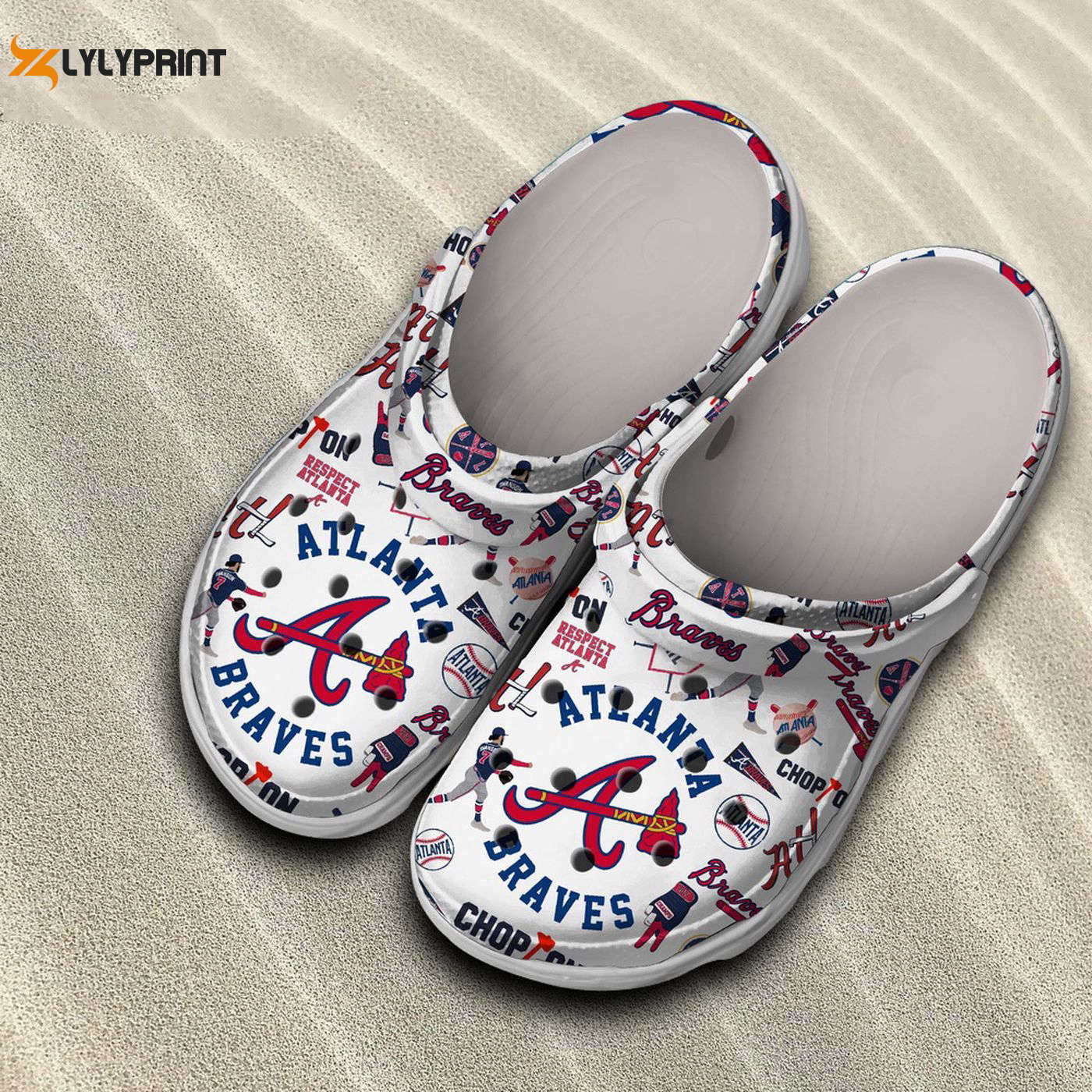 MLB Atlanta Braves, Atlanta Braves Crocs Clogs For Men Women And Kids 5