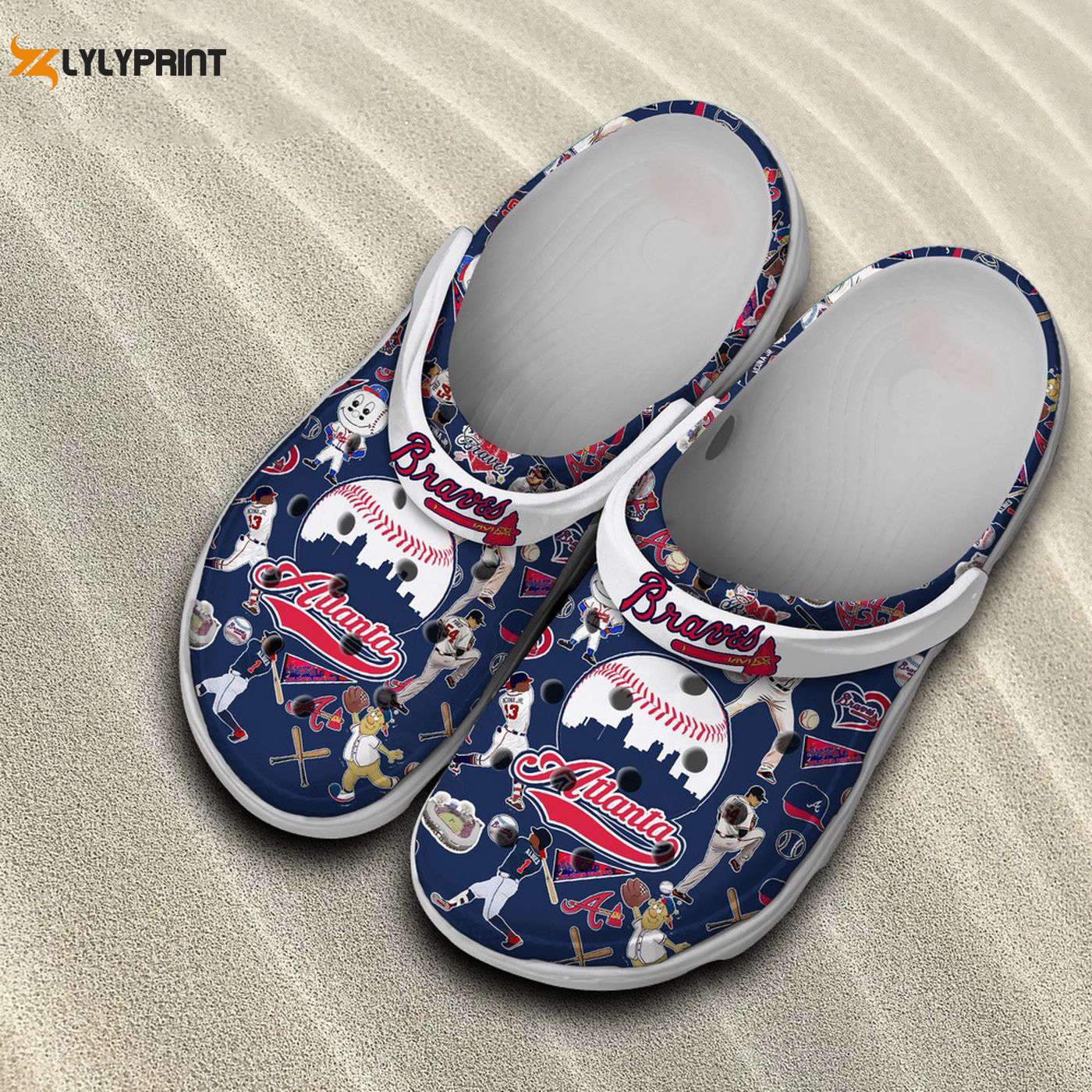 MLB Atlanta Braves Merchandise, Atlanta Braves Crocs Clogs For Men Women and Kids