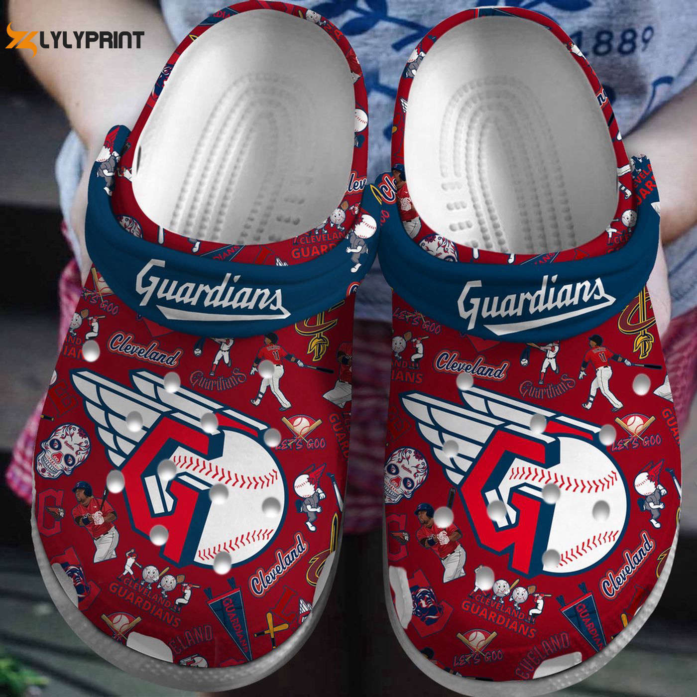 MLB Cleveland Guardians Comfortable MLB Fans Crocs Clogs For Men Women and Kids