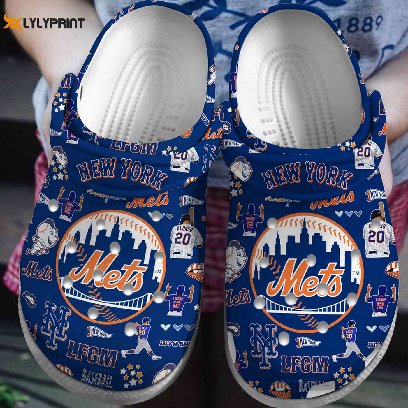 MLB New York Mets Comfortable Perfect for MLB Fans Crocs Clogs For Men Women and Kids