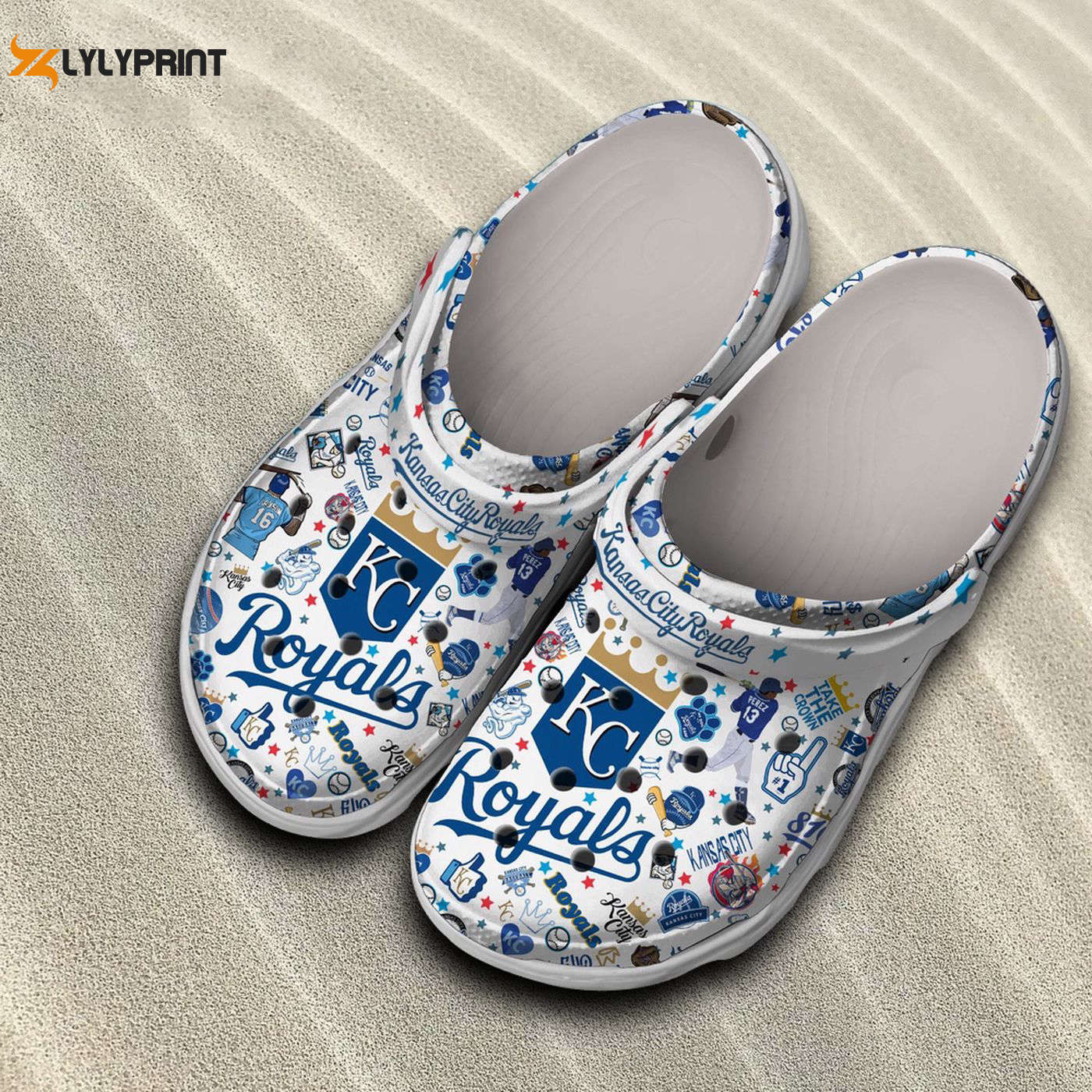 MLB Kansas City Royals Official Merch, Kansas City Crocs Clogs For Men Women and Kids