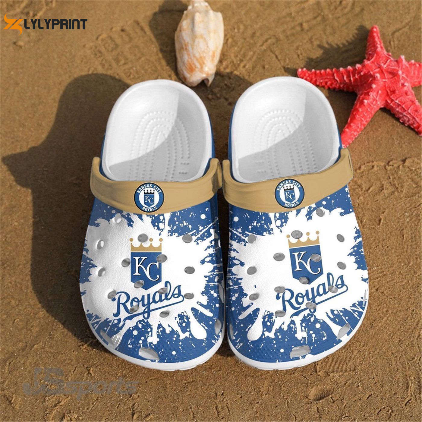 MLB Kansas City Royals AOP, Kansas City Crocs Clogs For Men Women and Kids