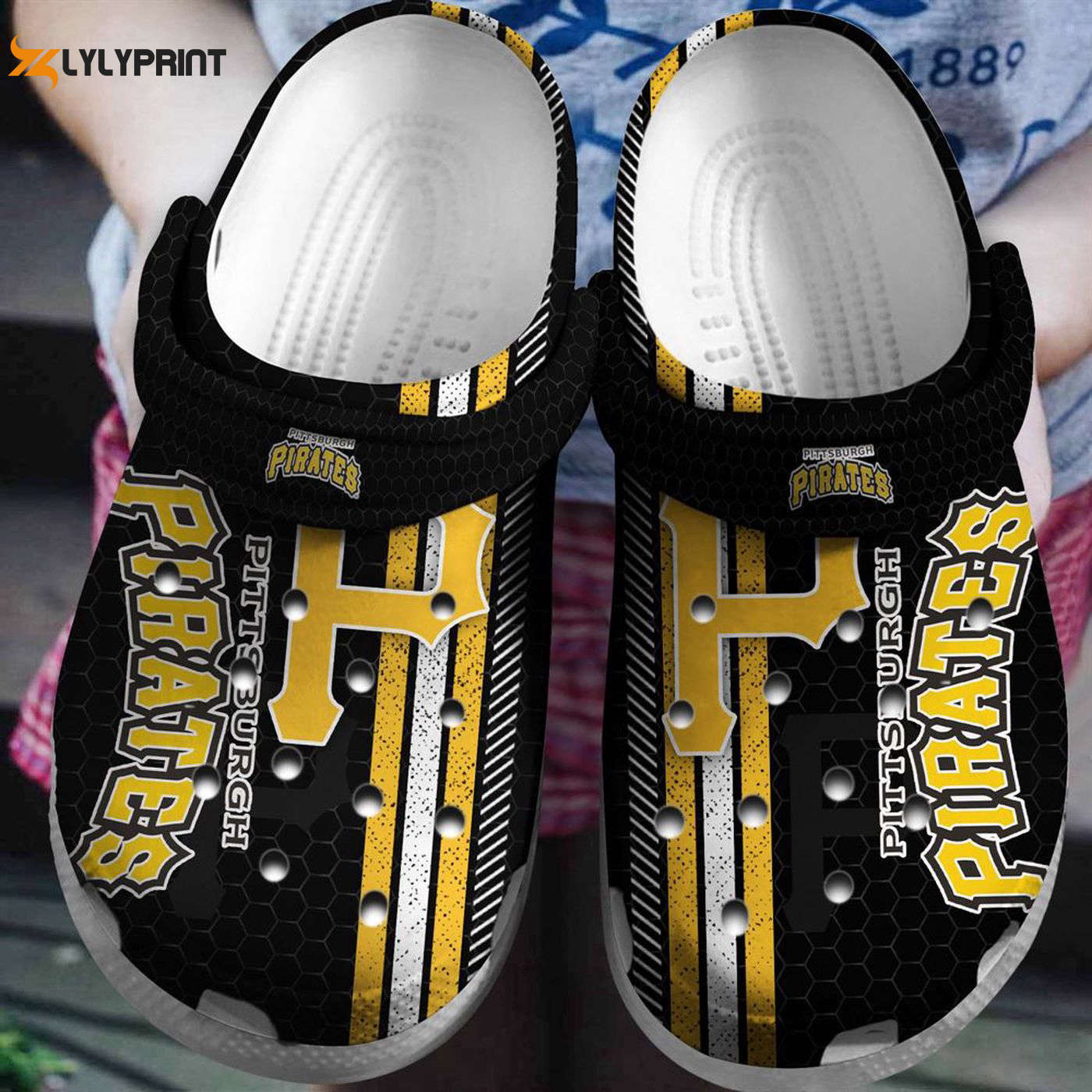 Pittsburgh Pirates Black Yellow MLB Team Collection, Crocs Clogs For Men Women And Kids 11
