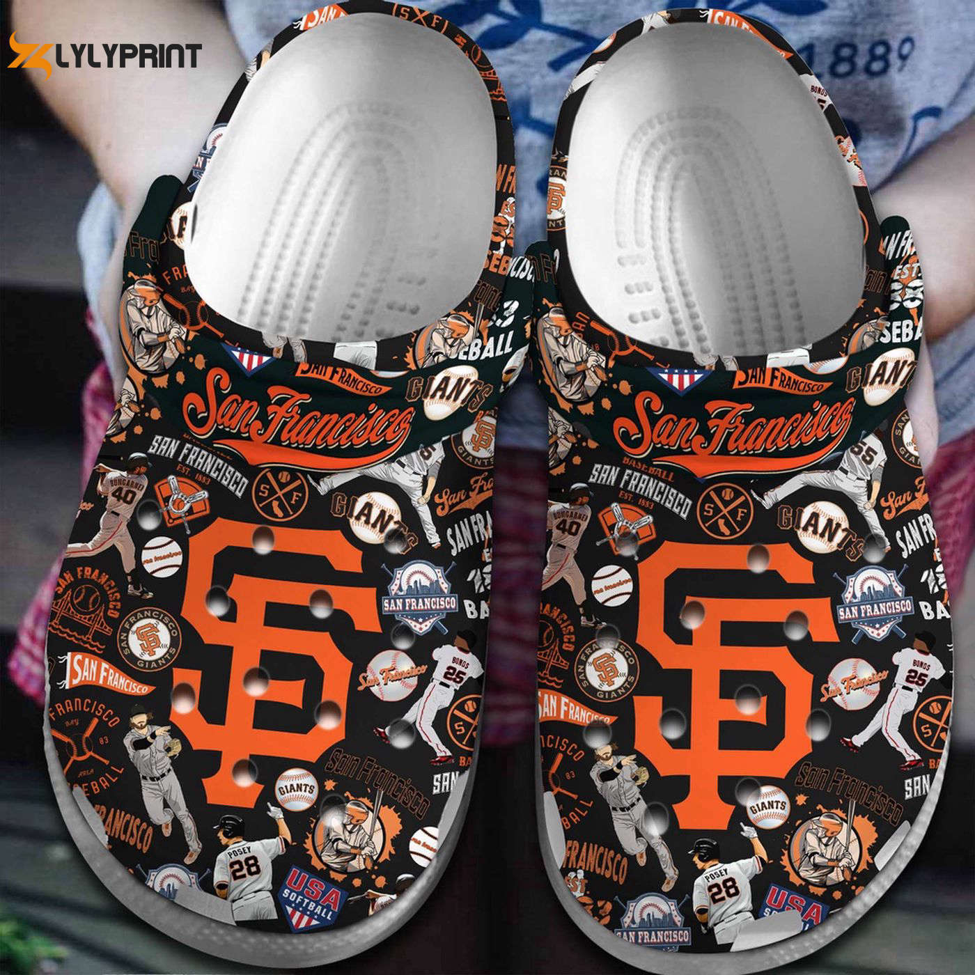 MLB San Francisco Giants Comfortable Perfect for MLB Fans Crocs Clogs For Men Women and Kids