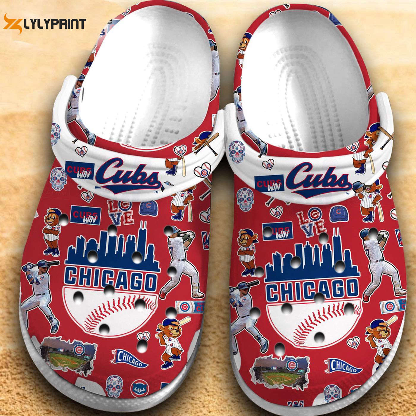 MLB Chicago Cubs, Chicago Cubs Crocs Clogs For Men Women And Kids 13
