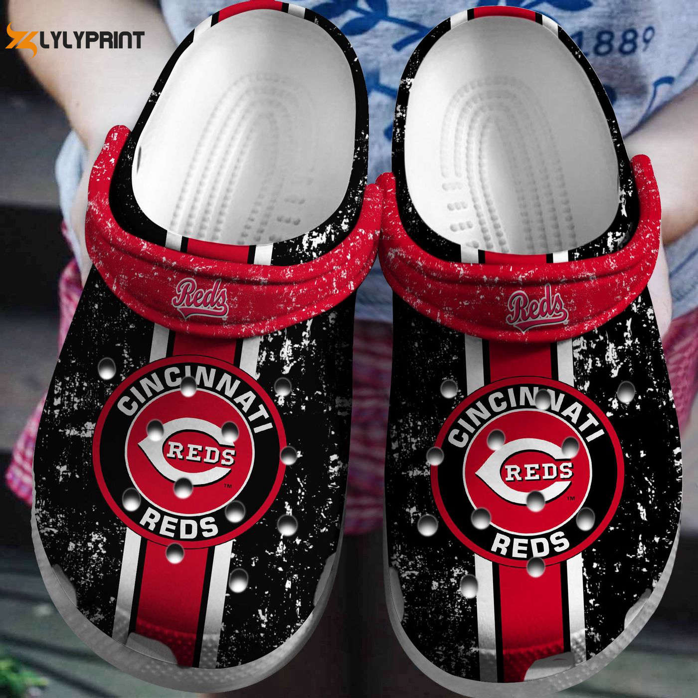 Cincinnati Reds Black Trusted Online Store for MLB Fans Crocs Clogs For Men Women and Kids