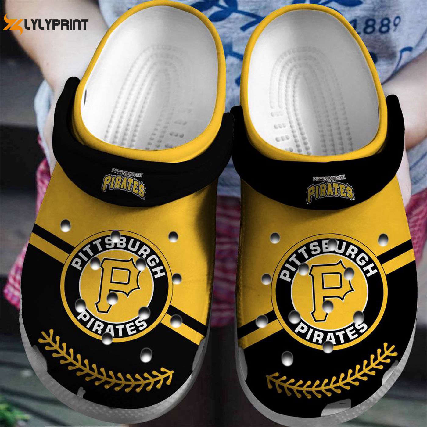 Pittsburgh Pirates Yellow-Black Hot MLB Team, Crocs Clogs For Men Women and Kids