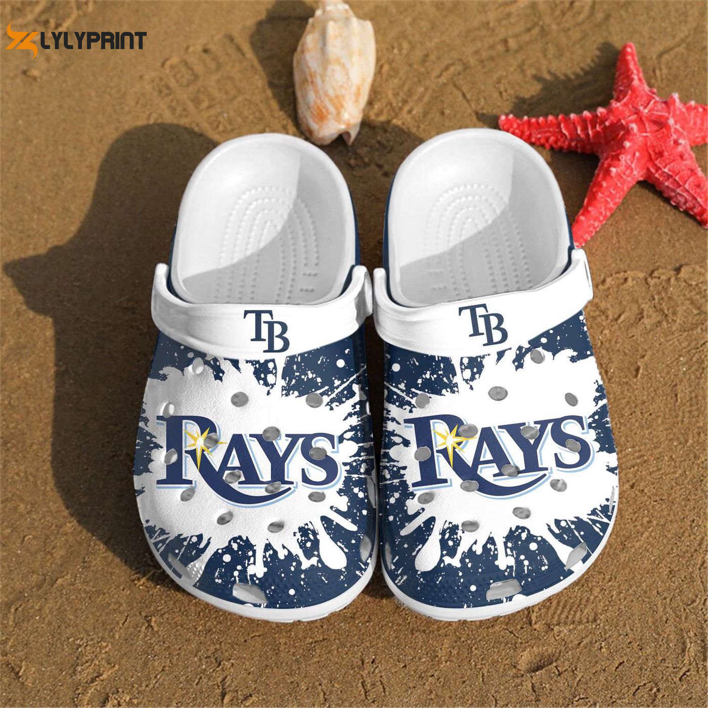 MLB Tampa Bay Rays Crocband, Tampa Bay Crocs Clogs For Men Women and Kids