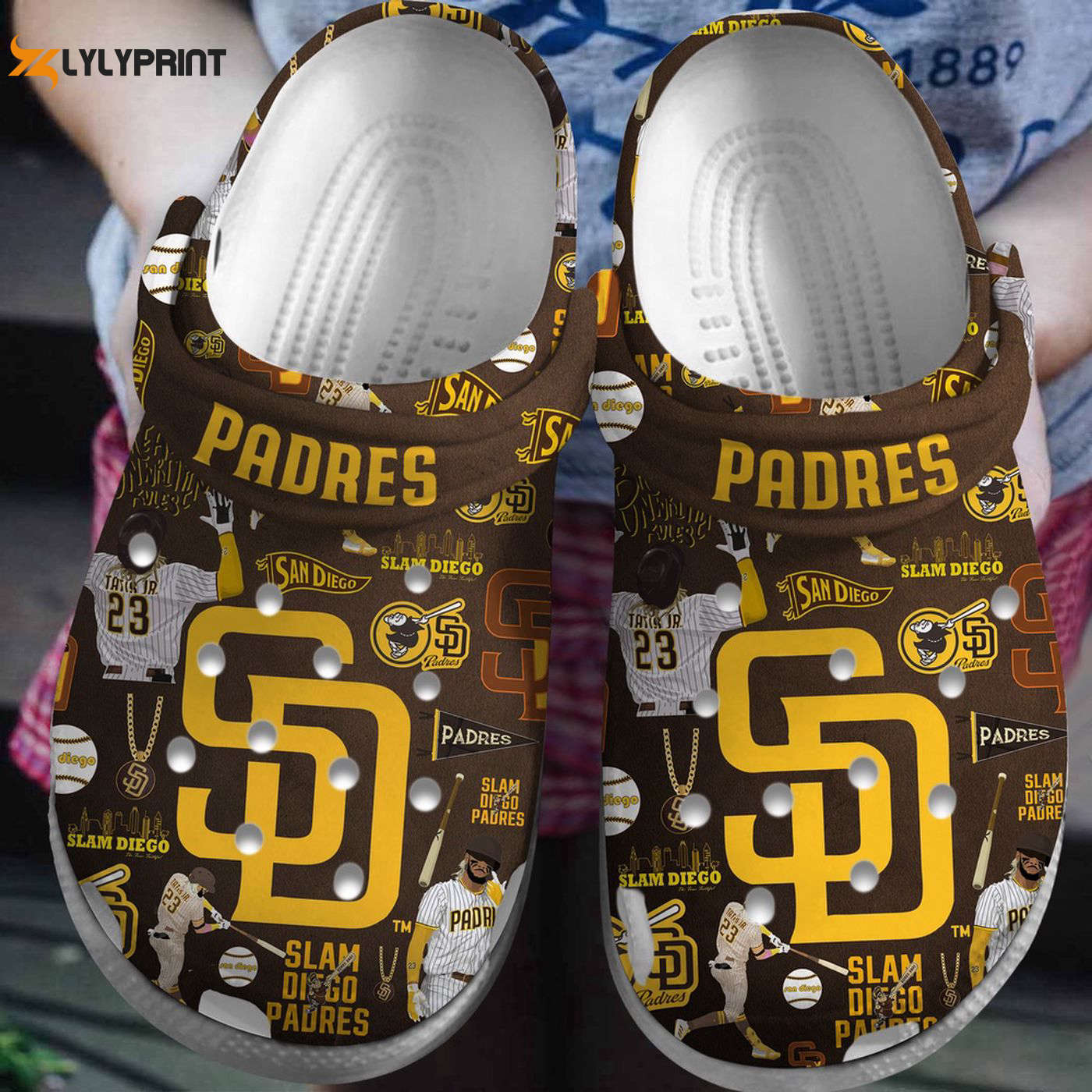 MLB San Diego Padres Comfortable Official MLB Fan Gear Crocs Clogs For Men Women and Kids