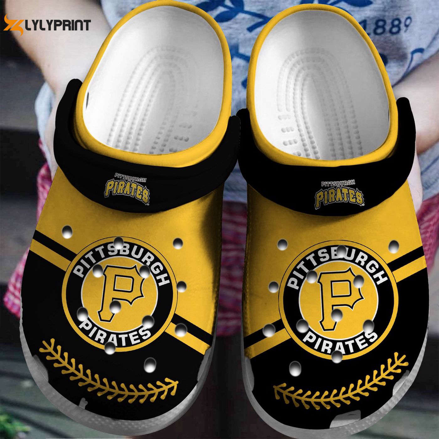 Pittsburgh Pirates MLB Yellow-Black for Baseball Fans Crocs Clogs For Men Women and Kids