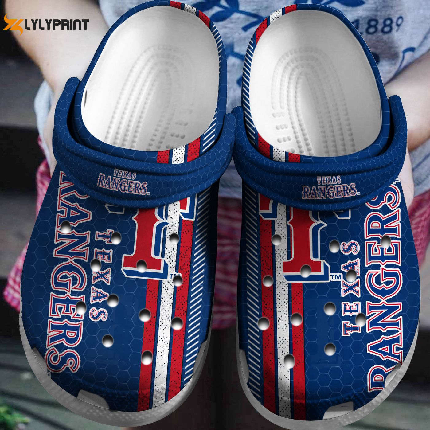 Texas Rangers Blue Stay with MLB Team-Inspired, Texas Rangers Blue Crocs Clogs For Men Women and Kids