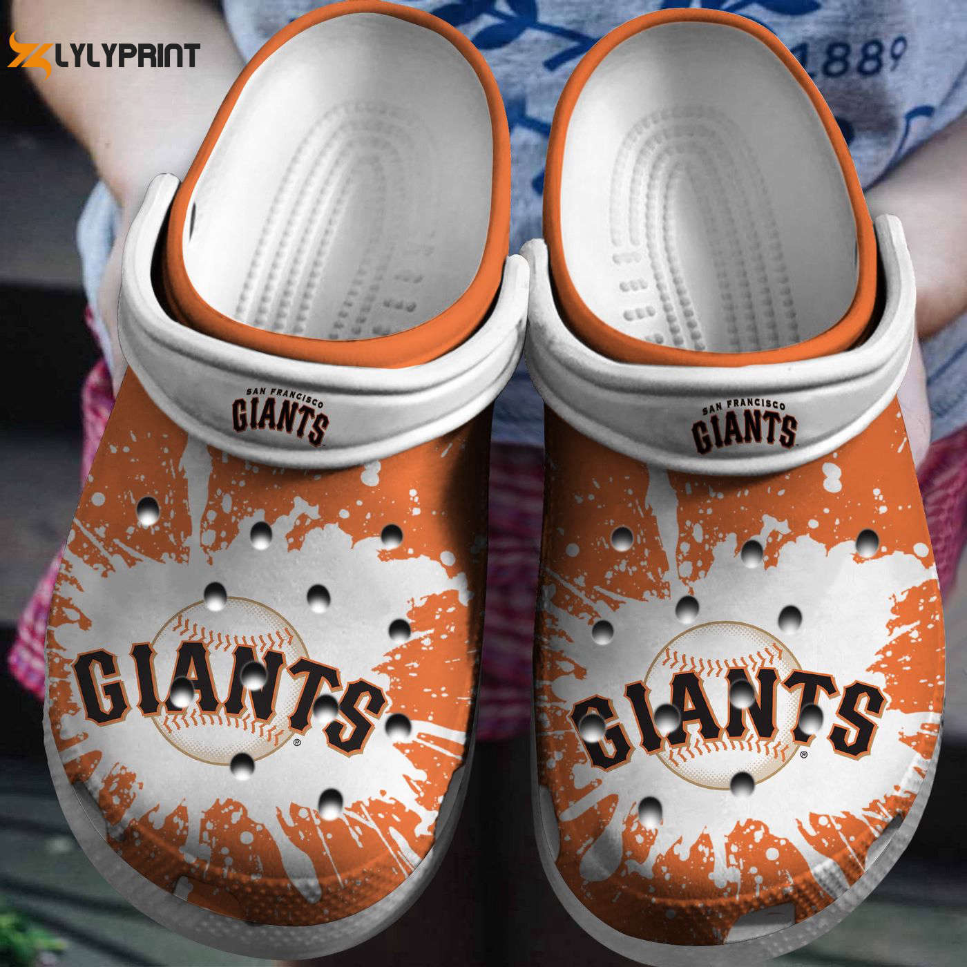 San Francisco Giants Orange-White MLB Team Crocs Clogs For Men Women and Kids