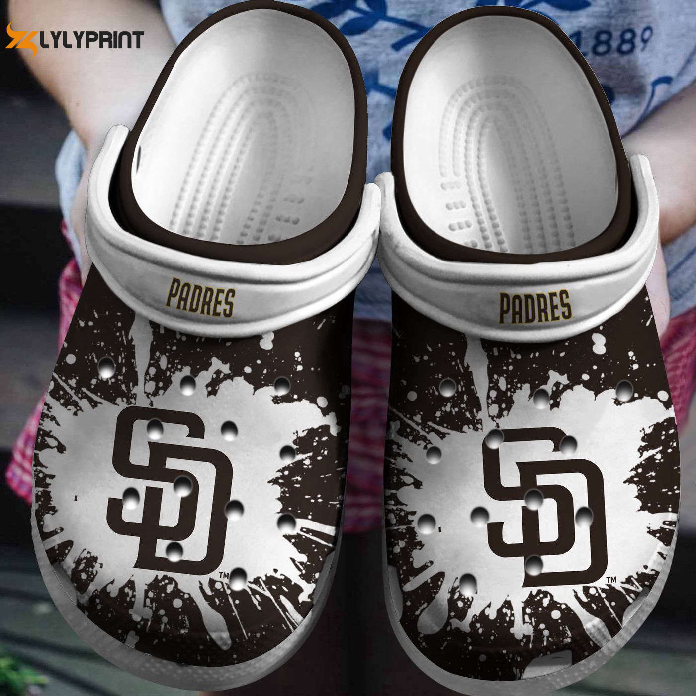 San Diego Padres White-Black MLB Team Gear Crocs Clogs For Men Women and Kids