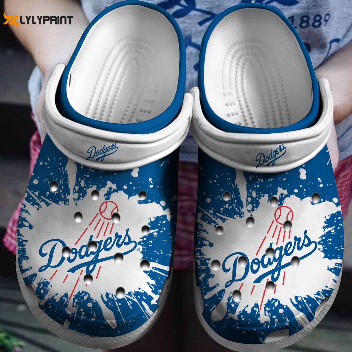 MLB Los Angeles Dodgers White for Baseball Fans Crocs Clogs For Men Women and Kids
