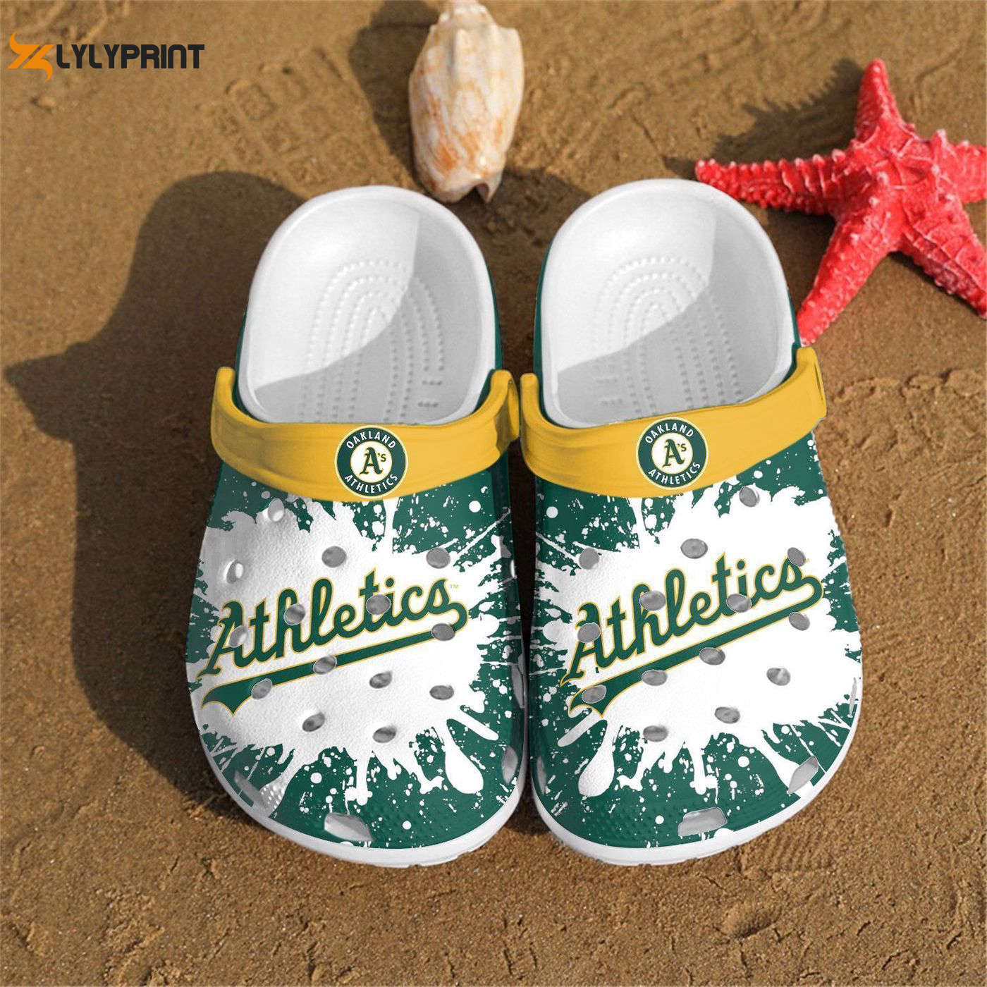Comfy Oakland Athletics MLB Rubber Perfect, Comfy Oakland Athletics Crocs Clogs For Men Women and Kids