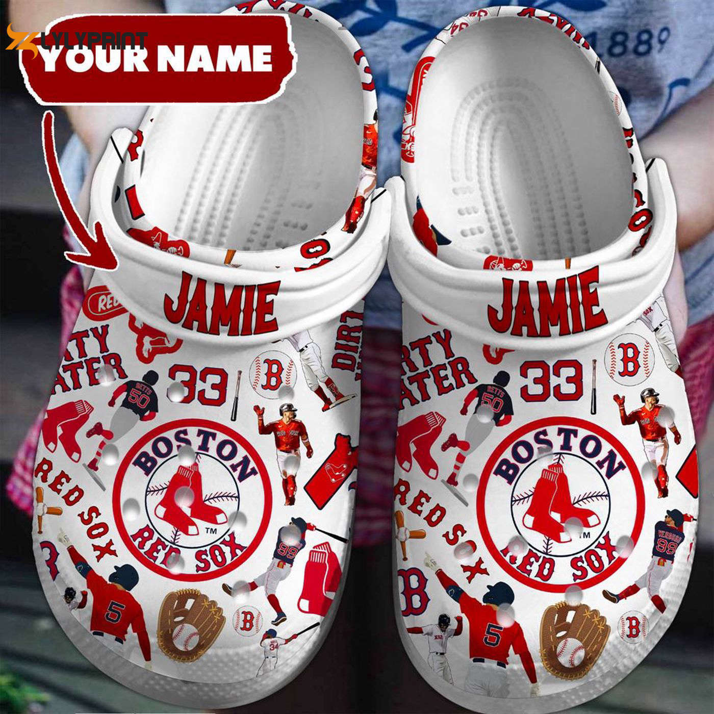 Sporty Boston Red Sox Crocband Comfortable MLB Crocs Clogs For Men Women and Kids