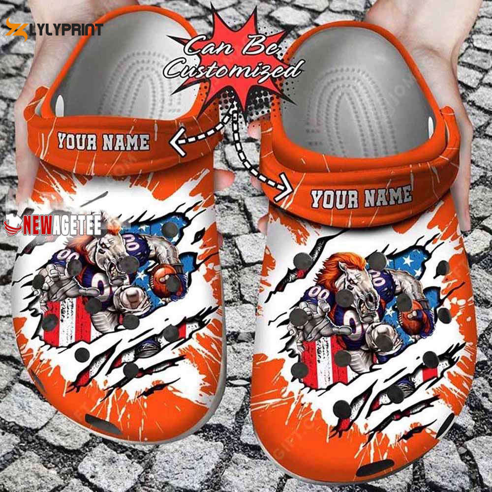 Chicago Bears American Breaking Wall Crocs Clogs For Men Women and Kids