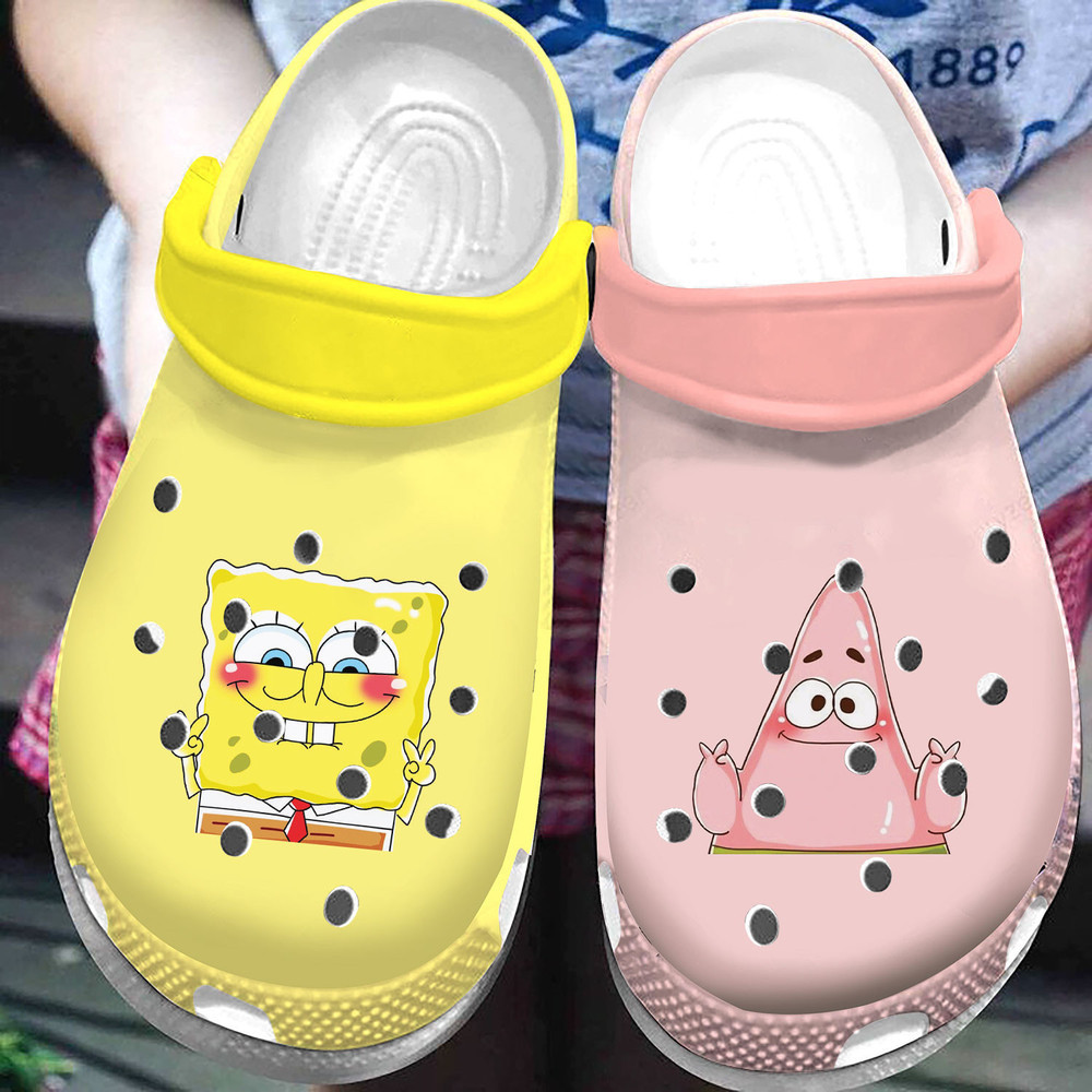Spongebob Squarepants Couple Crocs Clogs For Men Women and Kids
