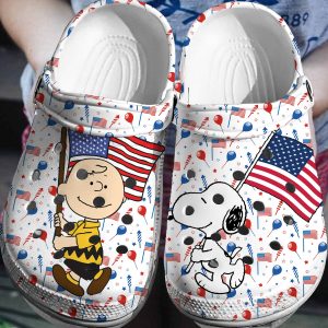 July 4Th Snoopy 3D, July 4Th Snoopy Crocs Clogs For Men Women And Kids 5