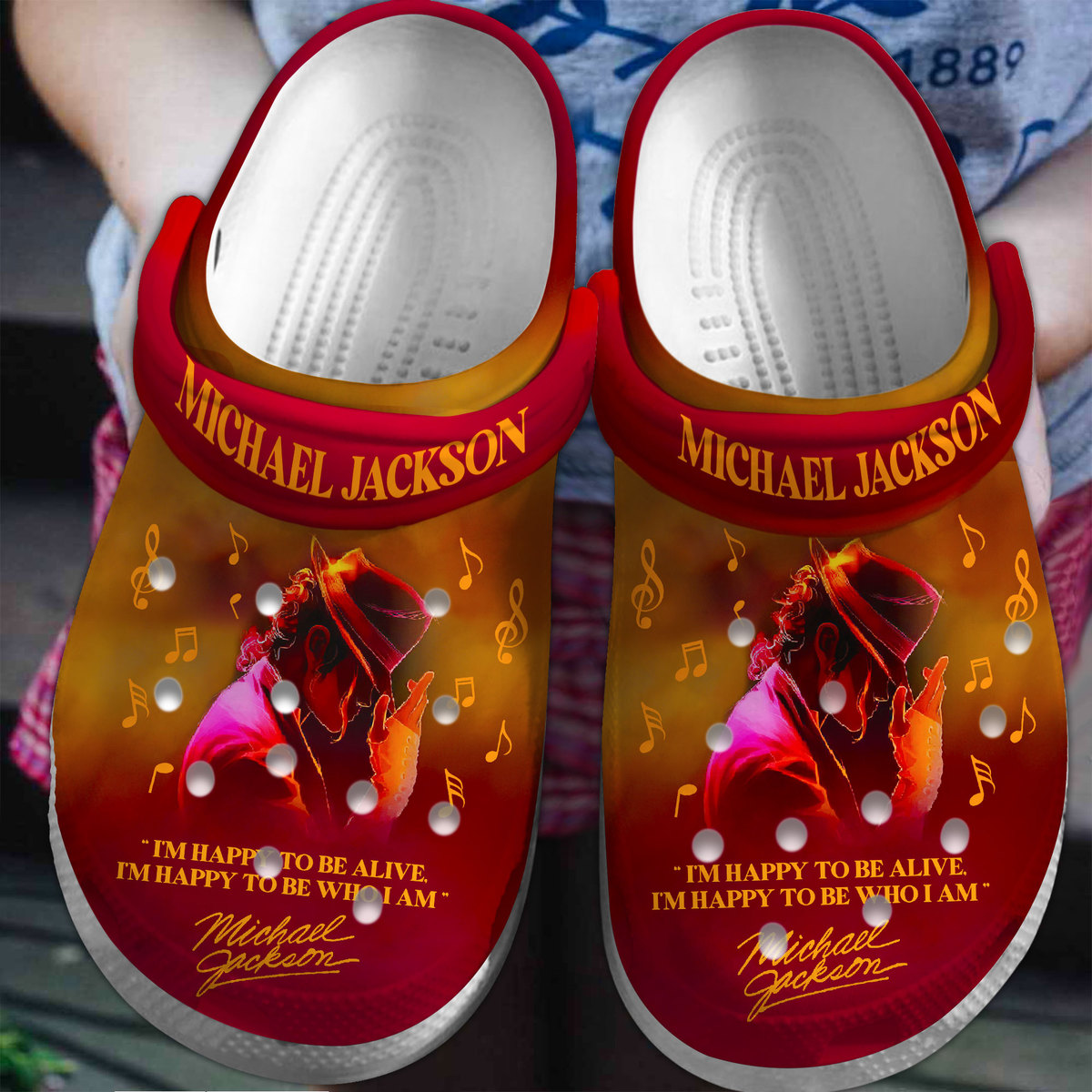 Michael Jackson Singer Music Crocband Crocs Clogs For Men Women and Kids
