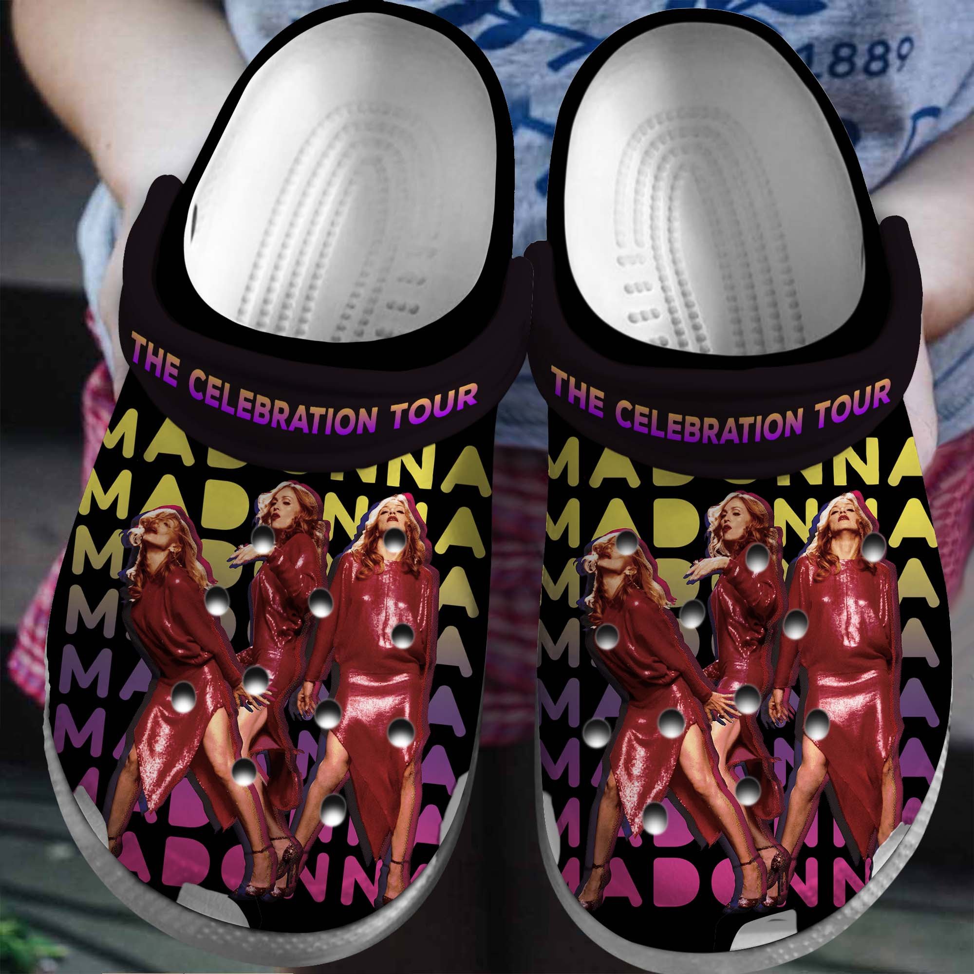 Madonna Singer Music Crocband, Madonna Singer Music Crocs Clogs For Men Women and Kids 49