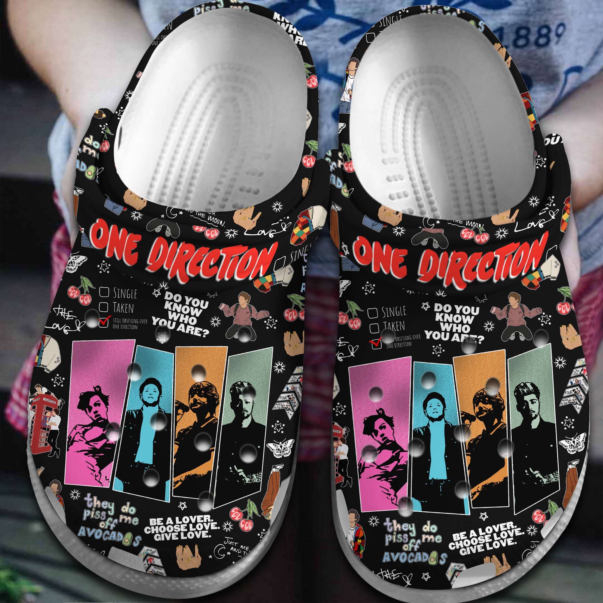 One Direction Band Music Crocband, One Direction Band Crocs Clogs For Men Women and Kids 48