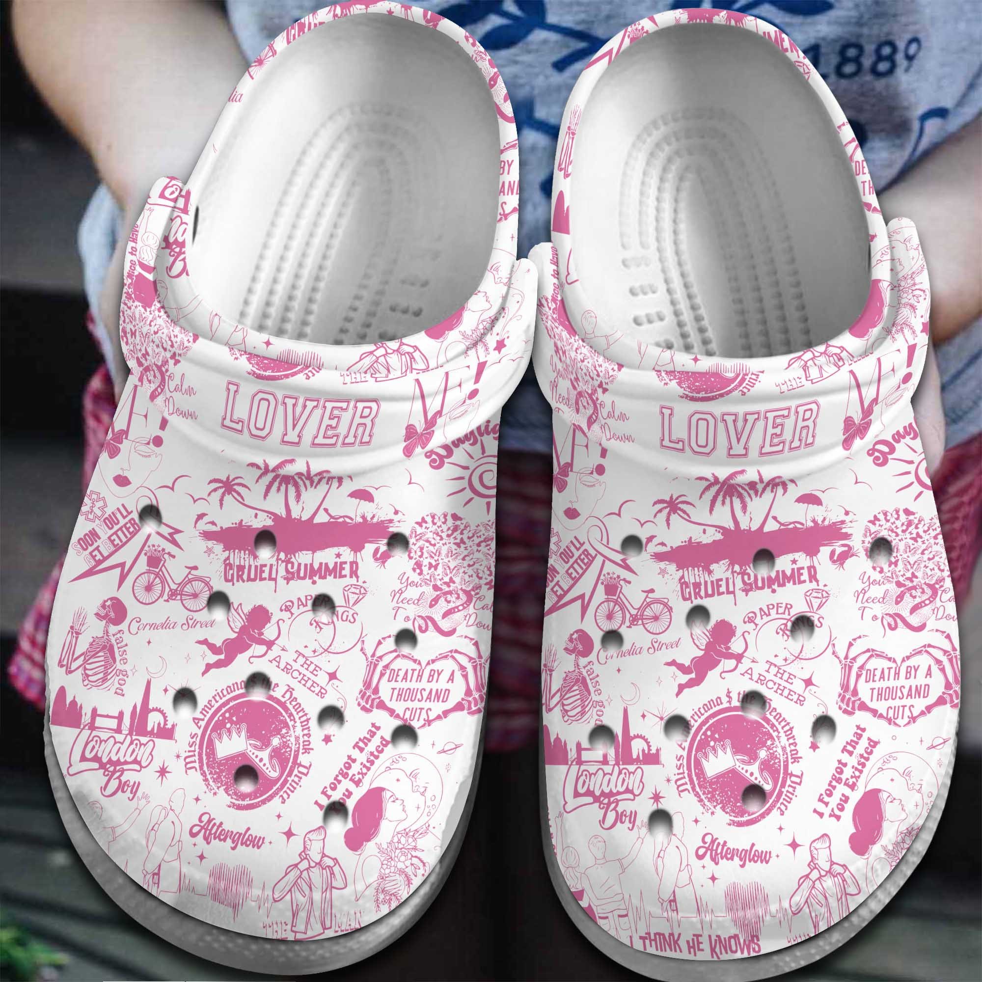 Taylor Swift Music Lover Crocband, Taylor Swift Music Crocs Clogs For Men Women and Kids 98