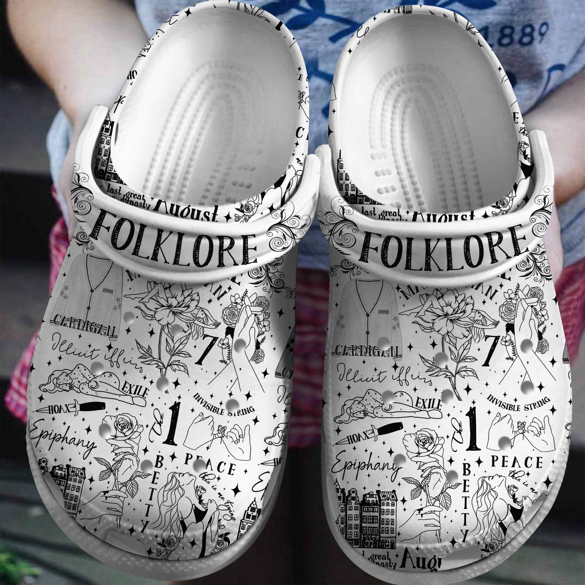 Taylor Swift Music Folklore Crocband Crocs Clogs For Men Women and Kids 88
