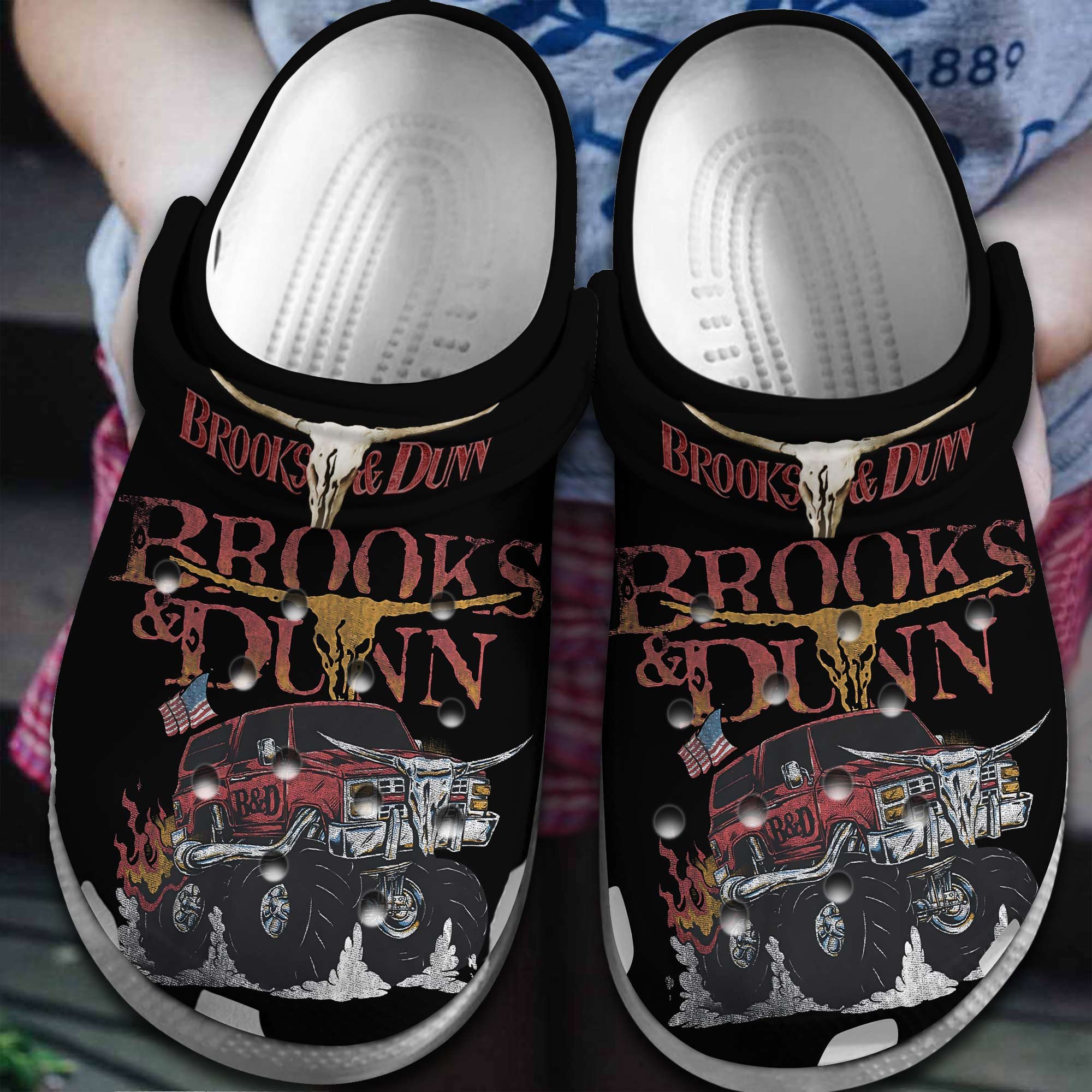 Brooks And Dunn Music Crocband, Brooks And Dunn Crocs Clogs For Men Women and Kids 35