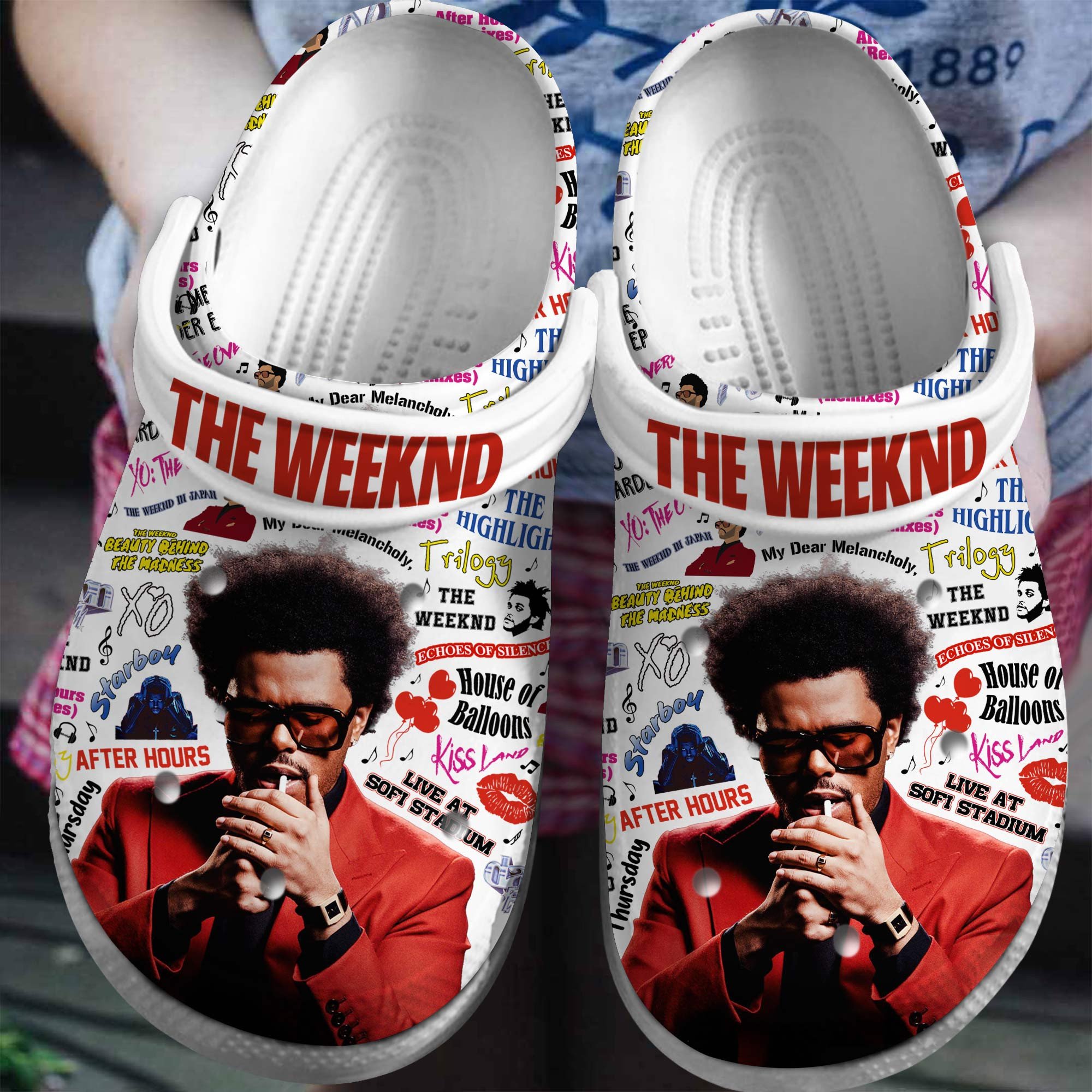 The Weeknd Singer Music Crocband, The Weeknd Singer Crocs Clogs For Men Women and Kids 85