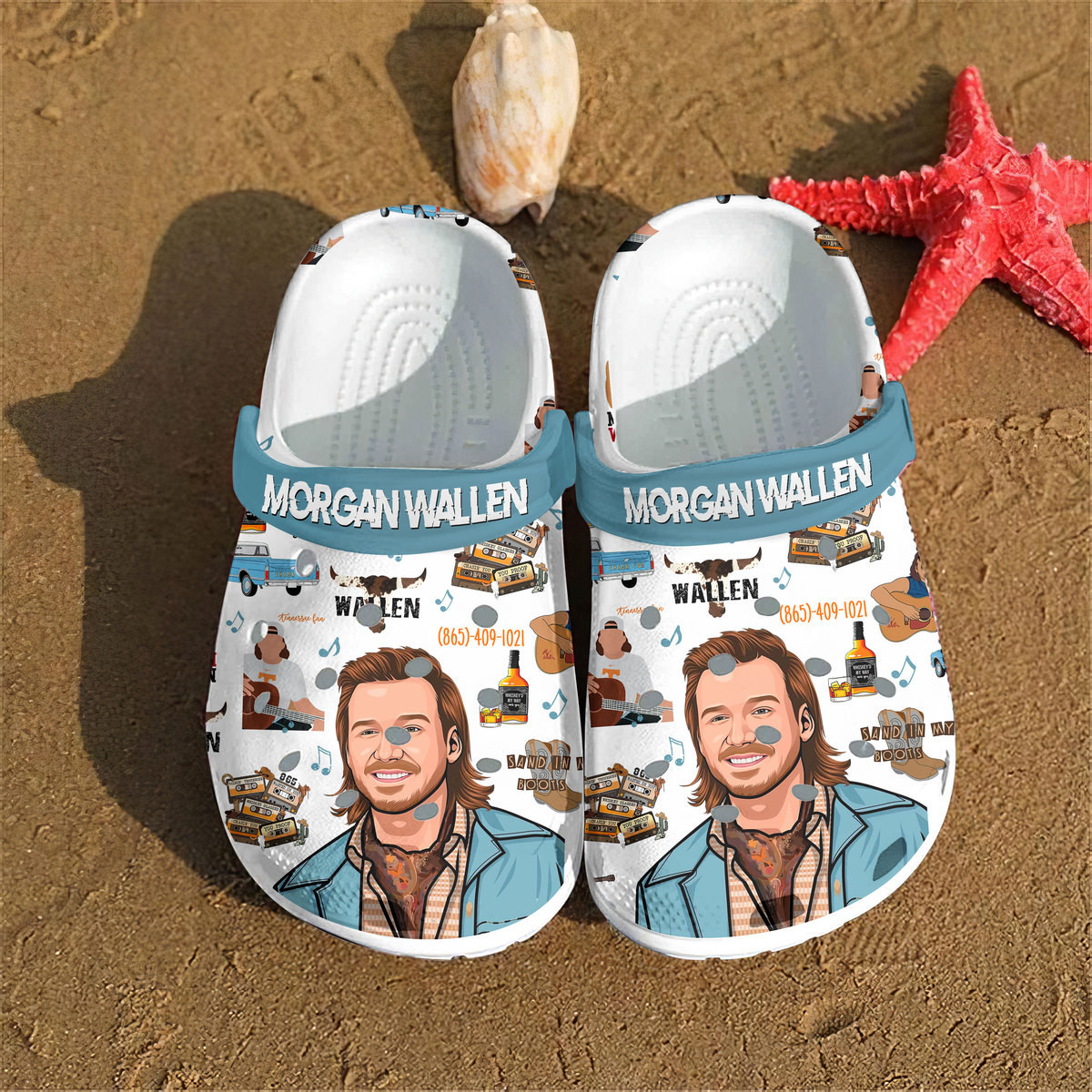 Morgan Wallen Music Crocband, Morgan Wallen Music Crocs Clogs For Men Women and Kids 36