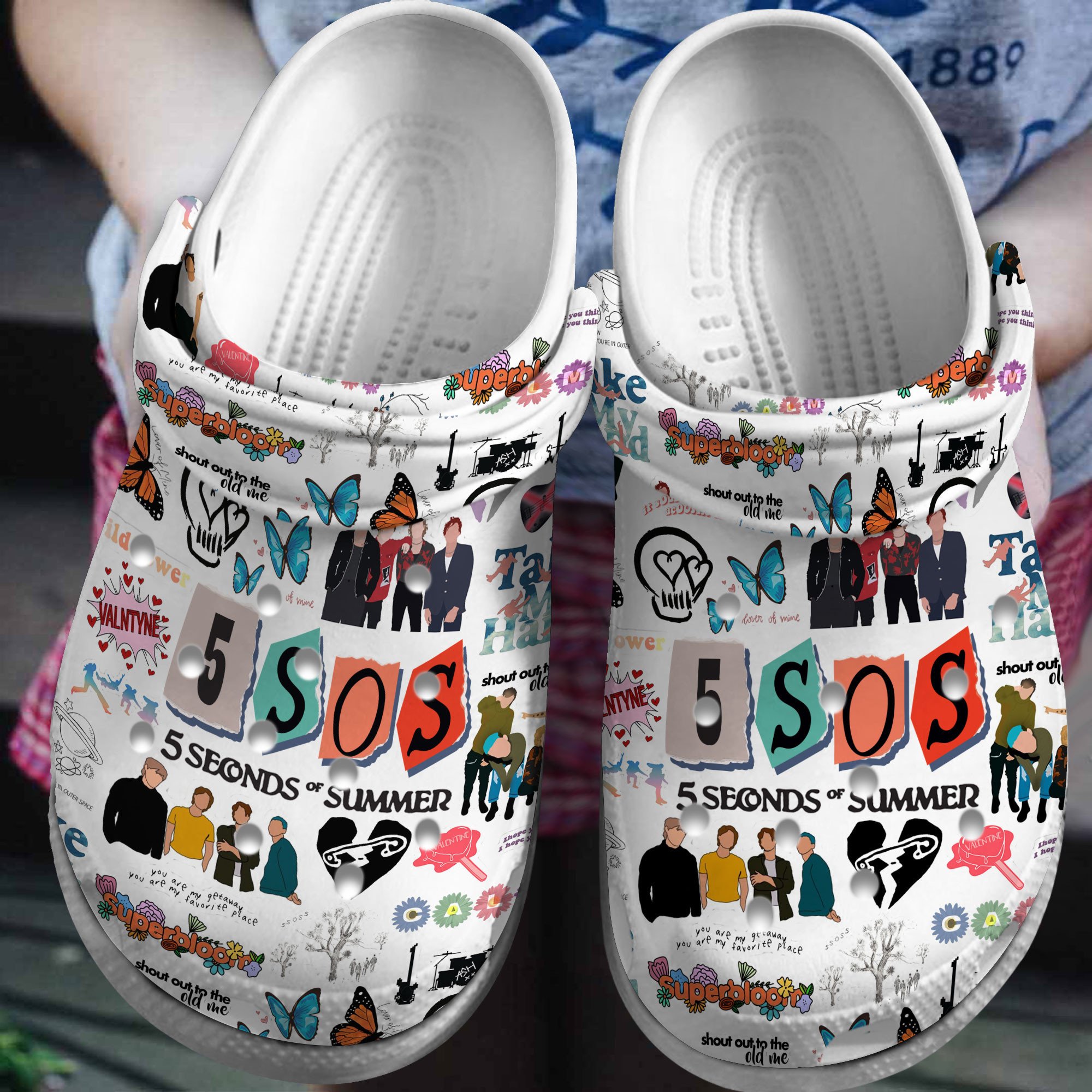 5 Seconds Of Summer Music Crocband, 5 Seconds Crocs Clogs For Men Women and Kids 61