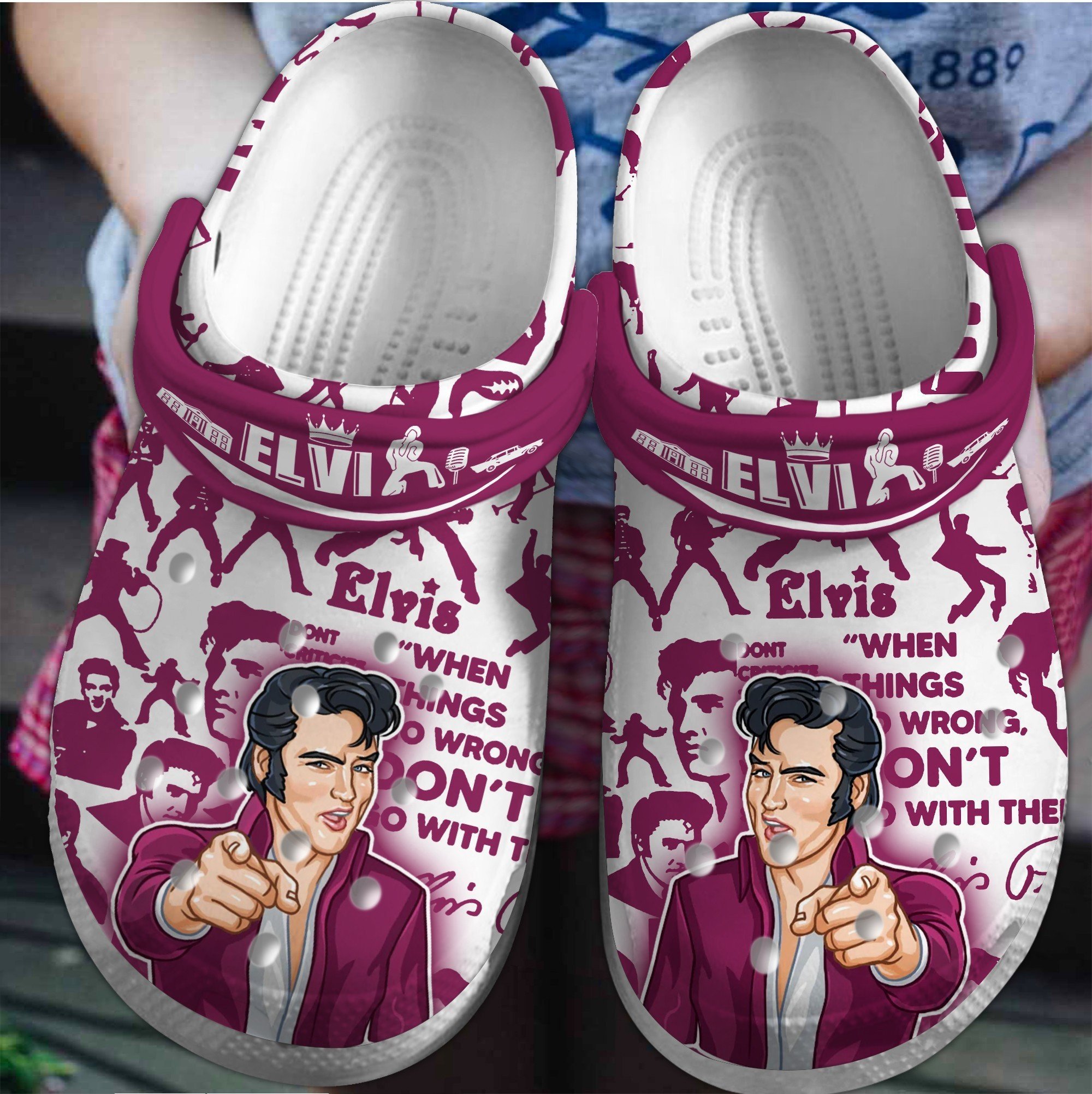 Elvis Presley Music Crocband, Elvis Presley Music Crocs Clogs For Men Women and Kids 86