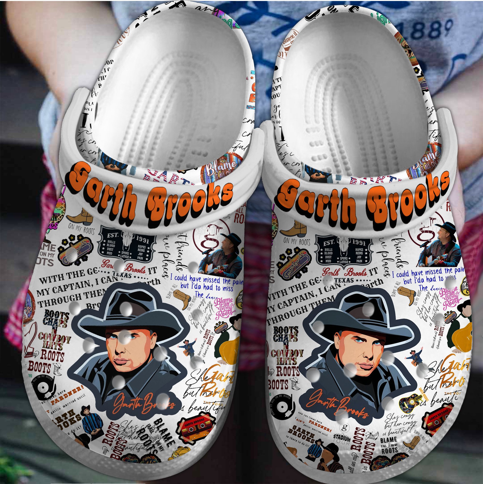 Garth Brooks Music s, Garth Brooks Music Crocs Clogs For Men Women and Kids