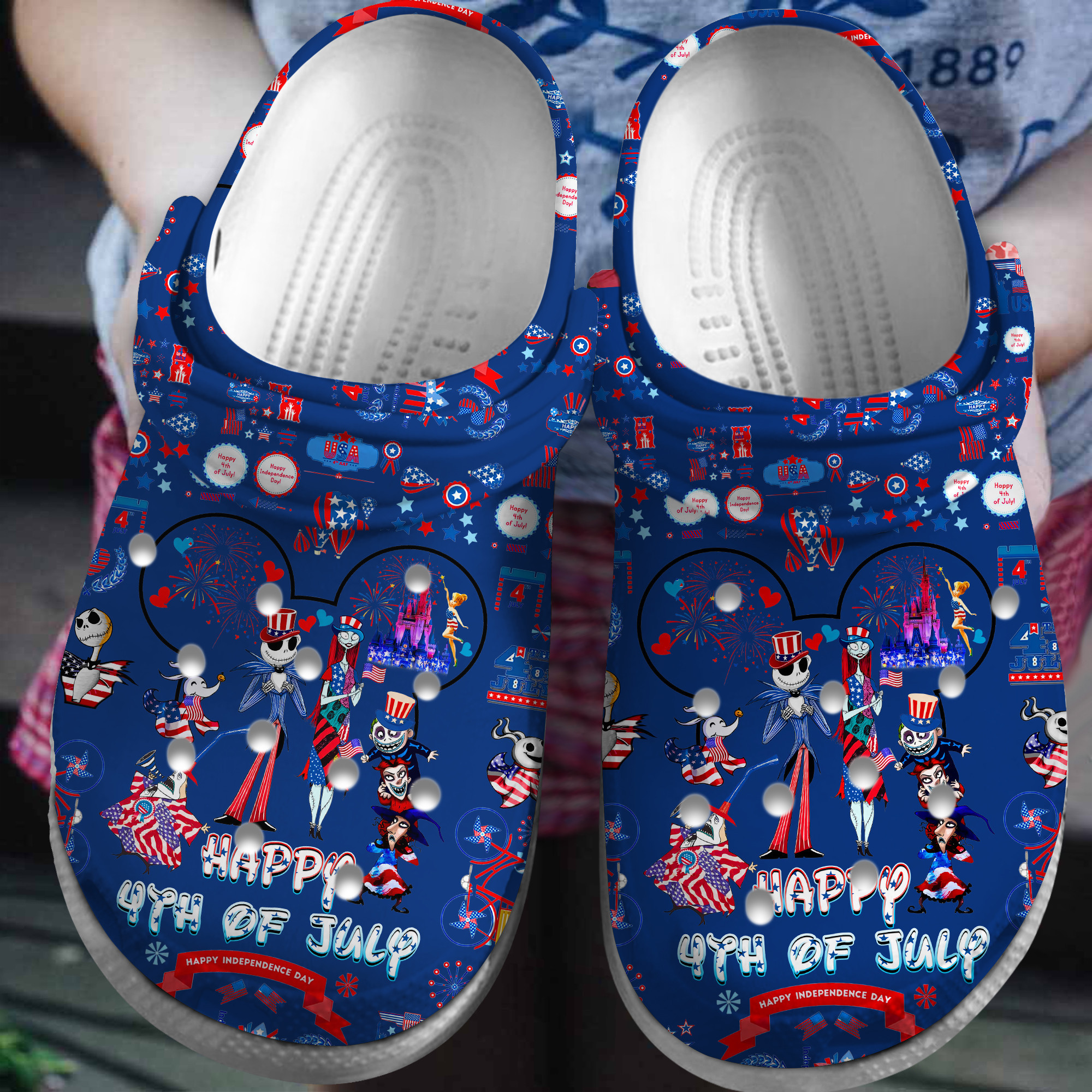 The Nightmare Before Christmas Cartoon Crocband, The Nightmare Before Crocs Clogs For Men Women and Kids 18