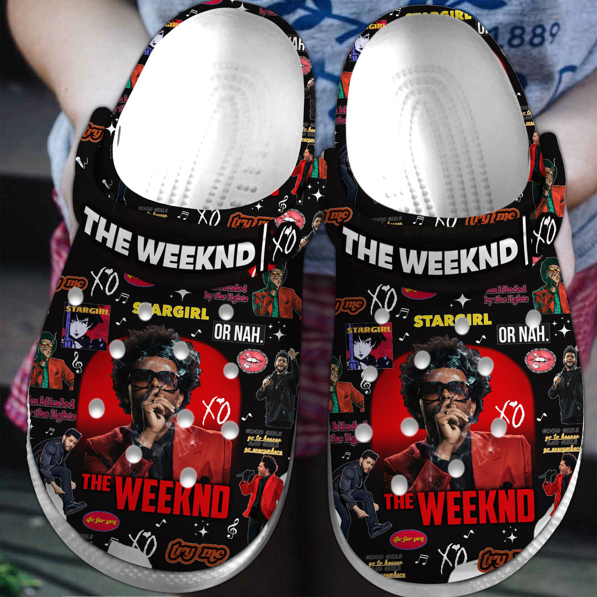 The Weeknd Music Crocband, The Weeknd Music Crocs Clogs For Men Women and Kids 50