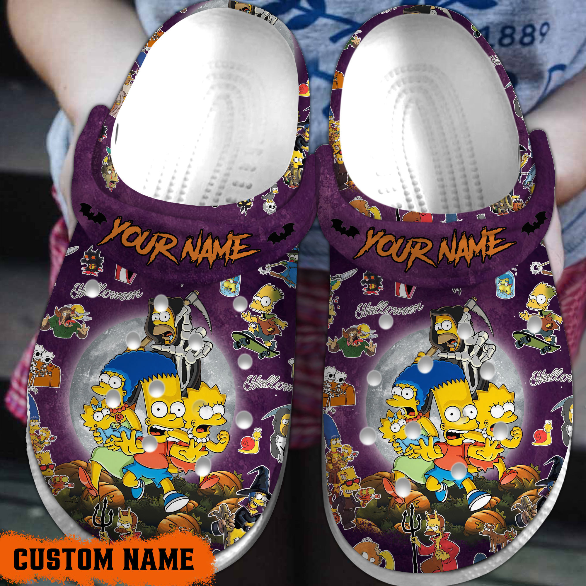 The Simpsons Tv Series Crocband, The Simpsons Tv Crocs Clogs For Men Women and Kids 56