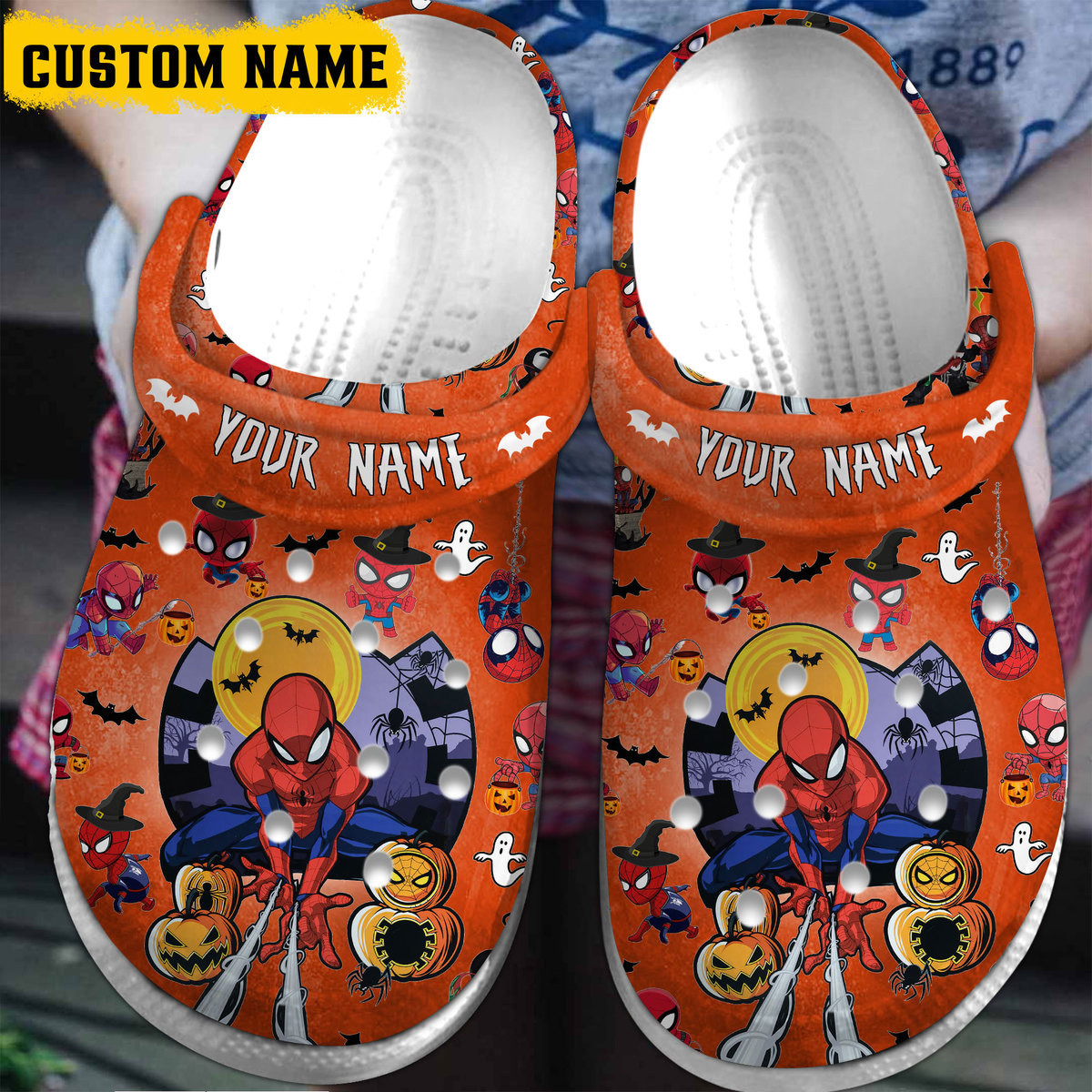 Spider Man Movie Cartoon Crocband, Spider Man Movie Crocs Clogs For Men Women and Kids 79