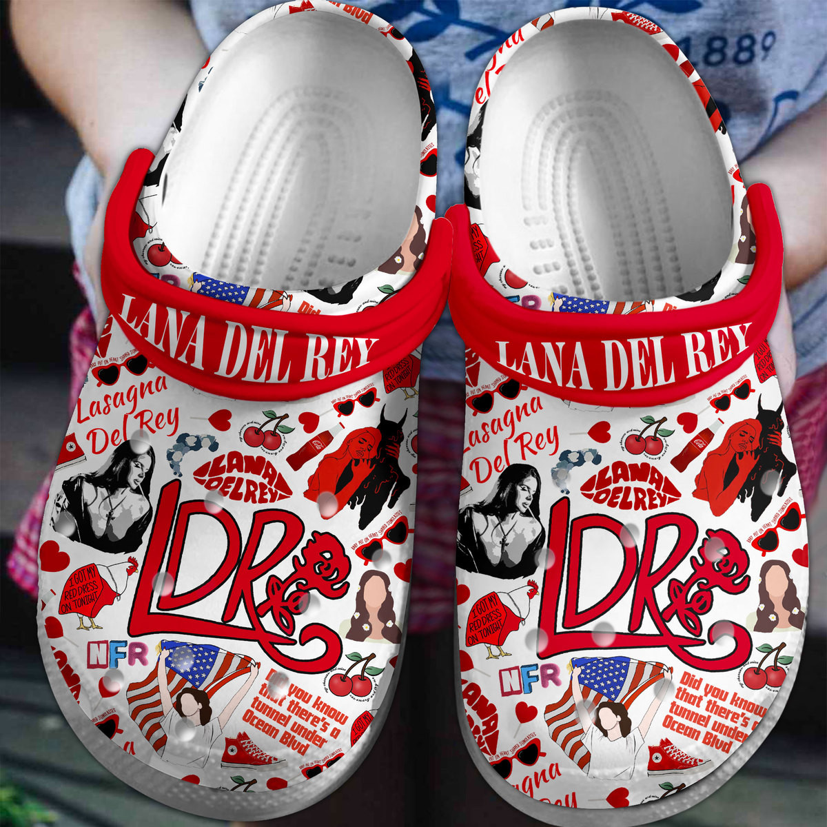 Lana Del Rey Music Crocband, Lana Del Rey Crocs Clogs For Men Women and Kids 65