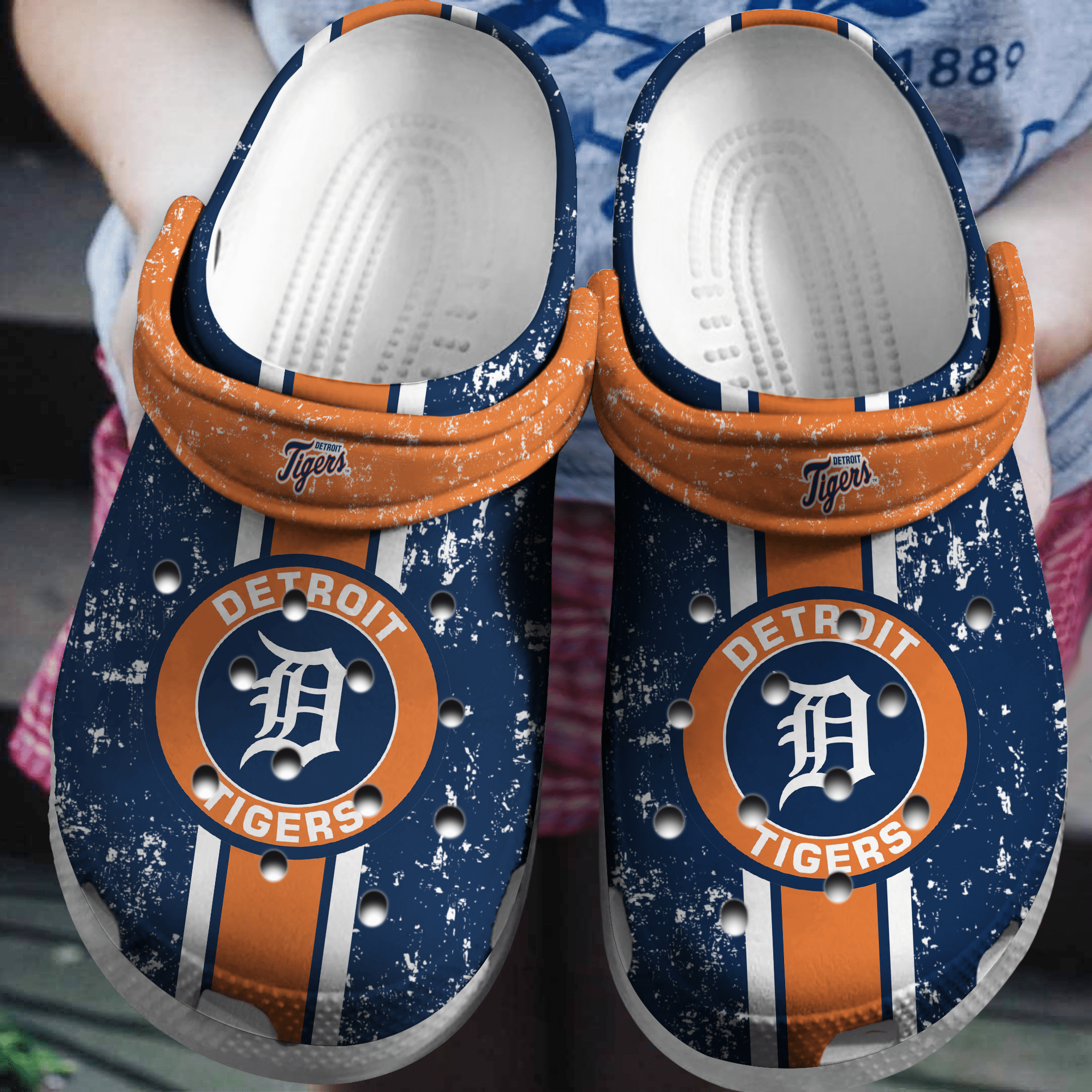 Hot Mlb Team Detroit Tigers Navy, Hot Team Crocs Clogs For Men Women and Kids