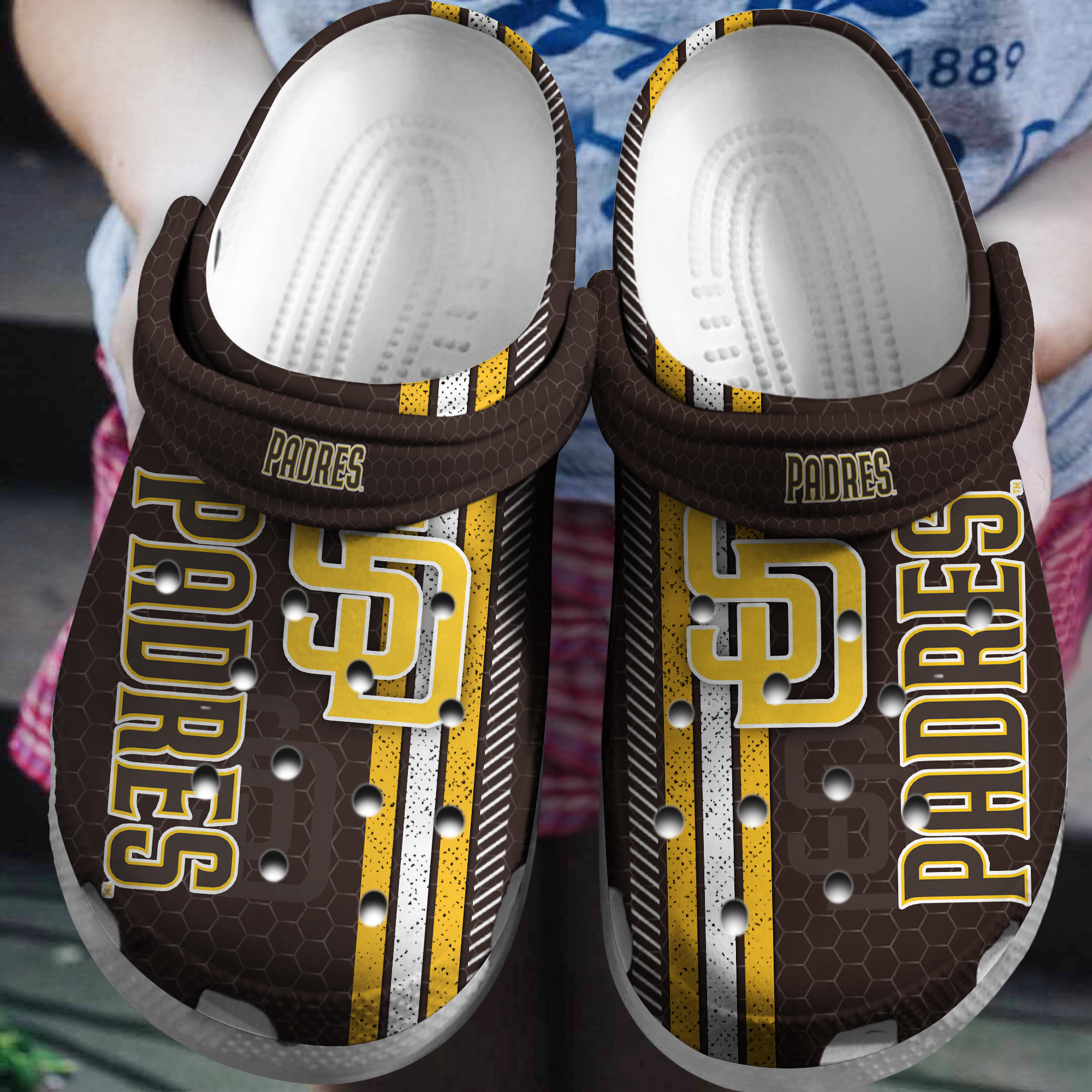 Hot Mlb Team San Diego Padres Brown-Yellow, Hot Team Crocs Clogs For Men Women and Kids