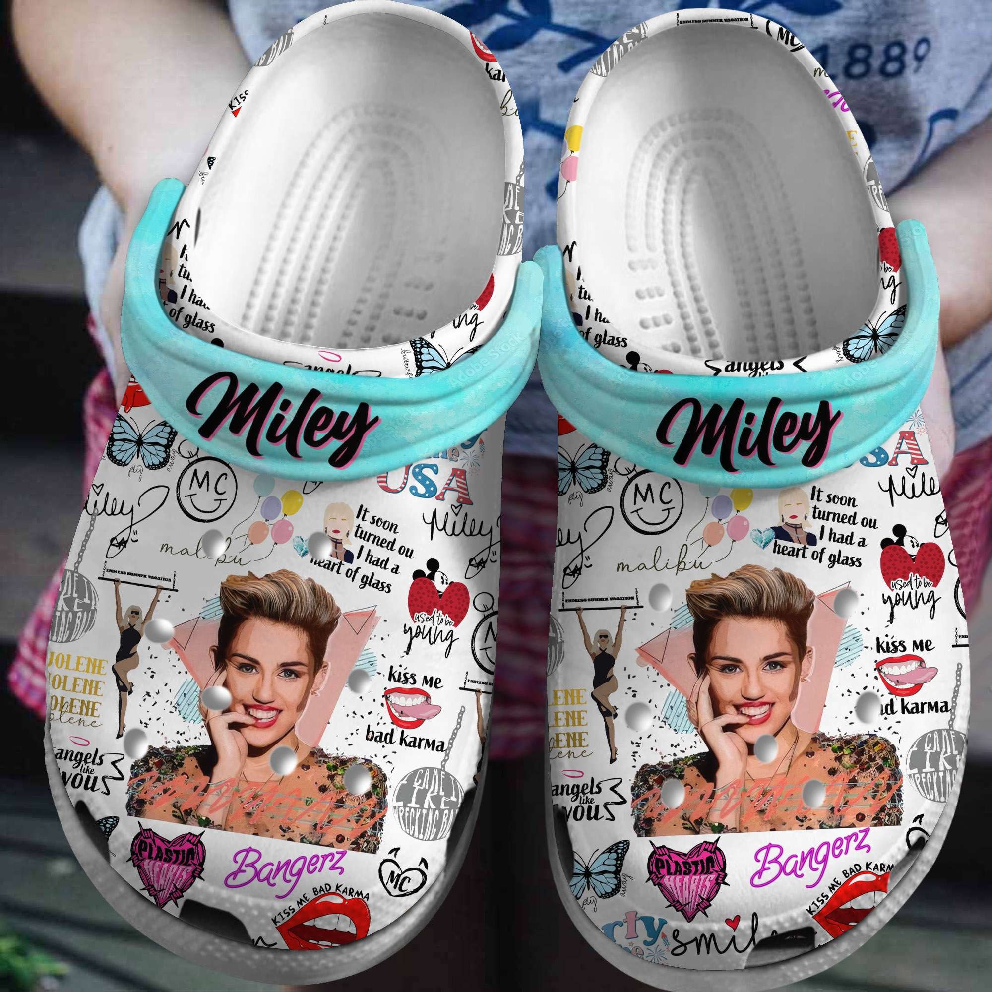 Good-looking Miley Cyrus Music Crocs Clogs For Men Women and Kids