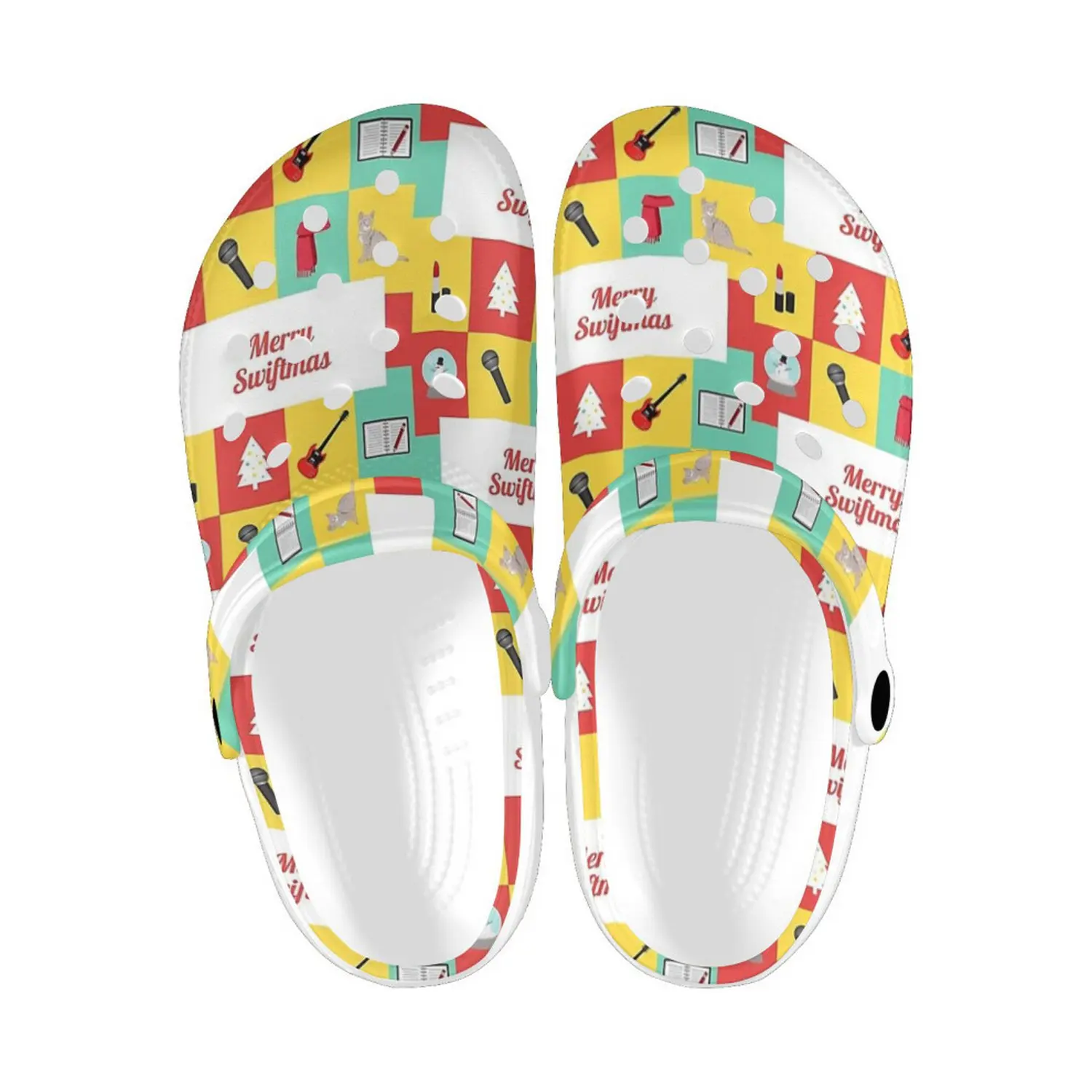 Merry Swiftmas Taylor Swift Christmas Card Crocs Clogs For Men Women and Kids