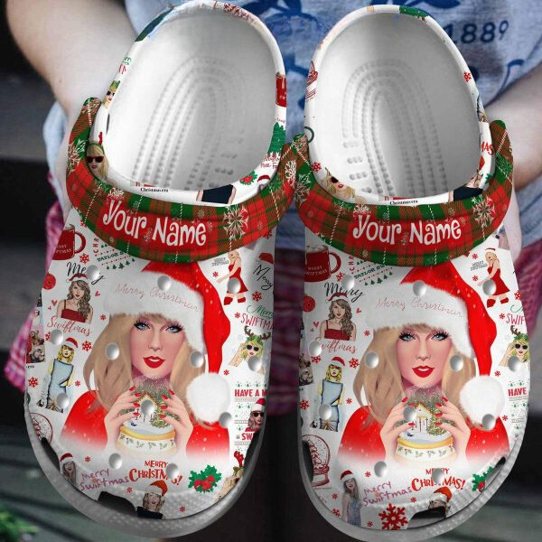 Beautiful Design Singer Taylor Swift Christmas Christmas Holiday Crocs Clogs For Men Women and Kids
