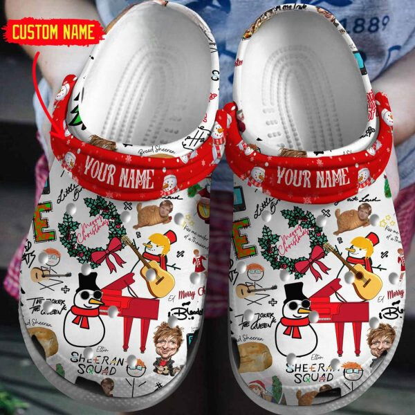 Personalized Sheeran Squad Christmas Unisex Crocs Clogs For Men Women and Kids