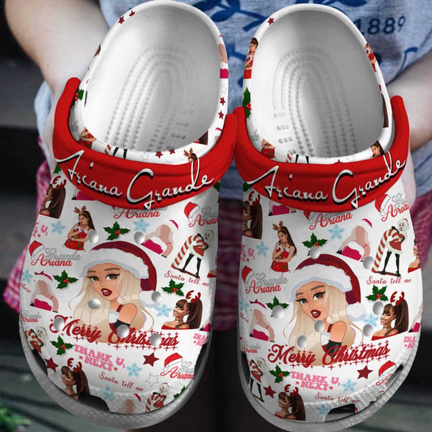 Ariana Grande Merry Christmas, Ariana Grande Merry Crocs Clogs For Men Women and Kids