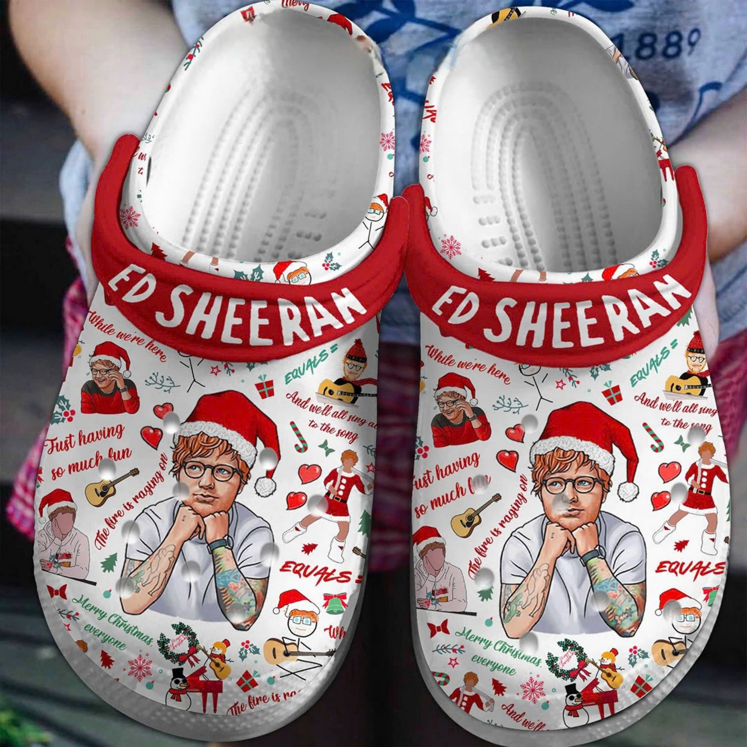 Ed Sheeran Equals And Well Merry Christmas Crocs Clogs For Men Women and Kids