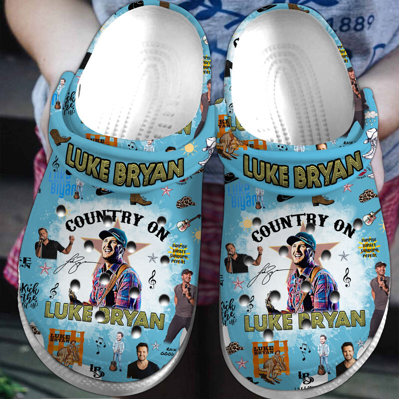 Lightweight Luke Bryan Blue, Lightweight Luke Bryan Crocs Clogs For Men Women and Kids