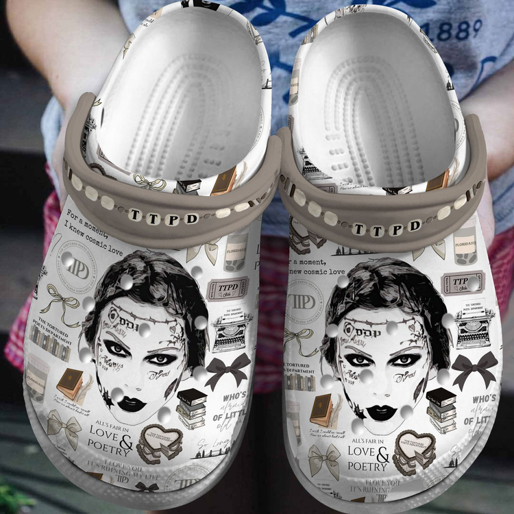 Exclusive Design Taylor Swift Album The Tortured Poets Department s Crocs Clogs For Men Women and Kids