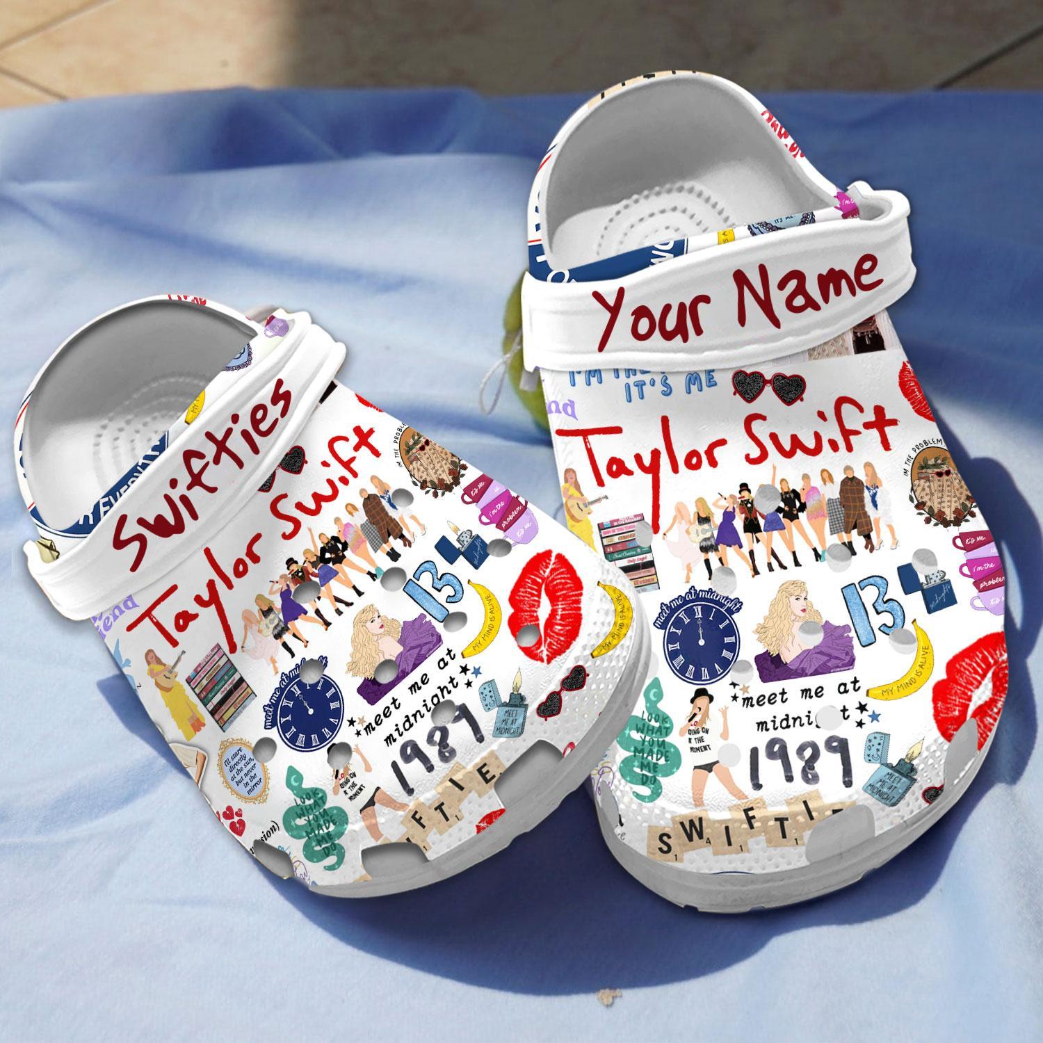 Fuzzy And Lightweight Taylor Swift Music Cute for Swiftie Crocs Clogs For Men Women and Kids